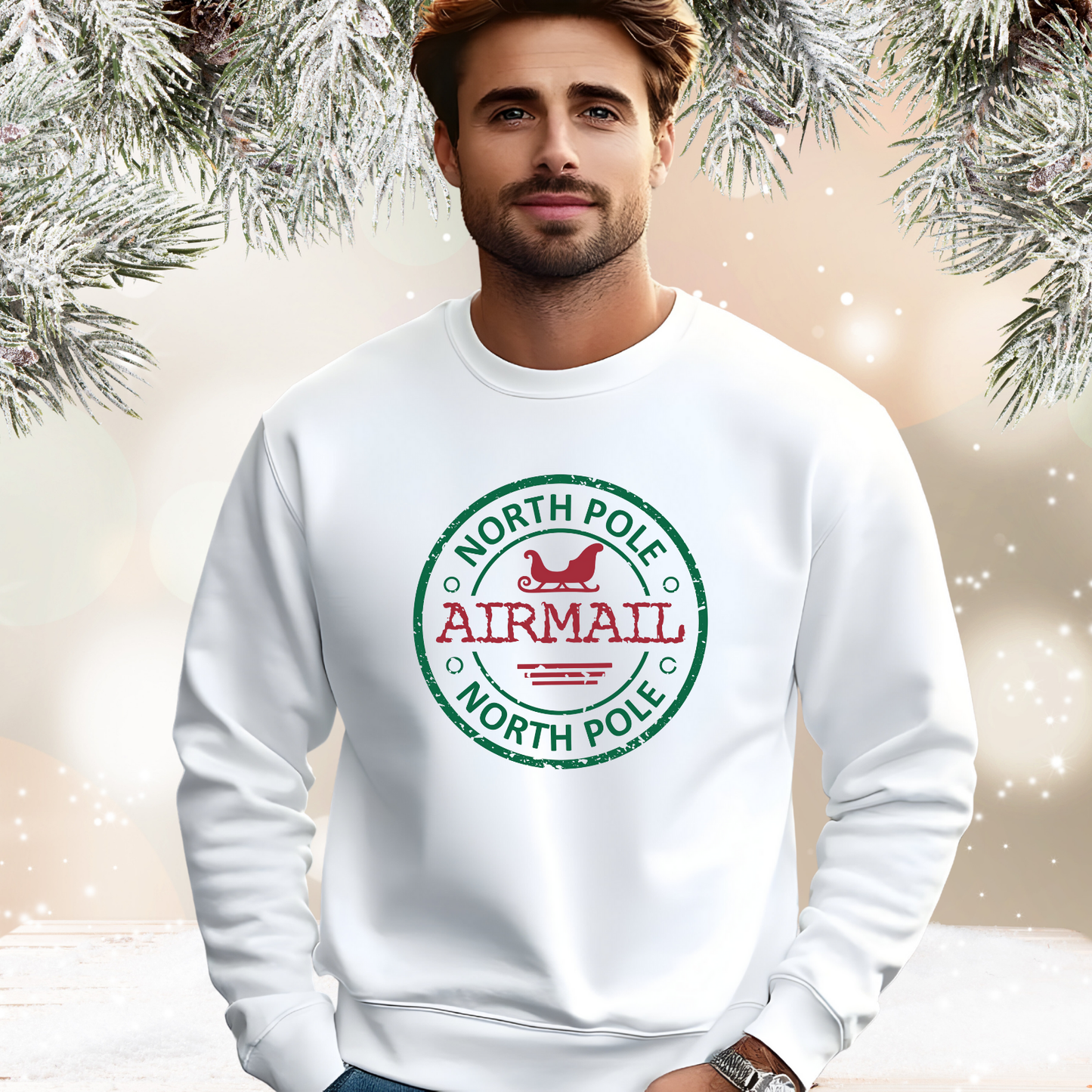 North Pole Airmail Crewneck Sweatshirt
