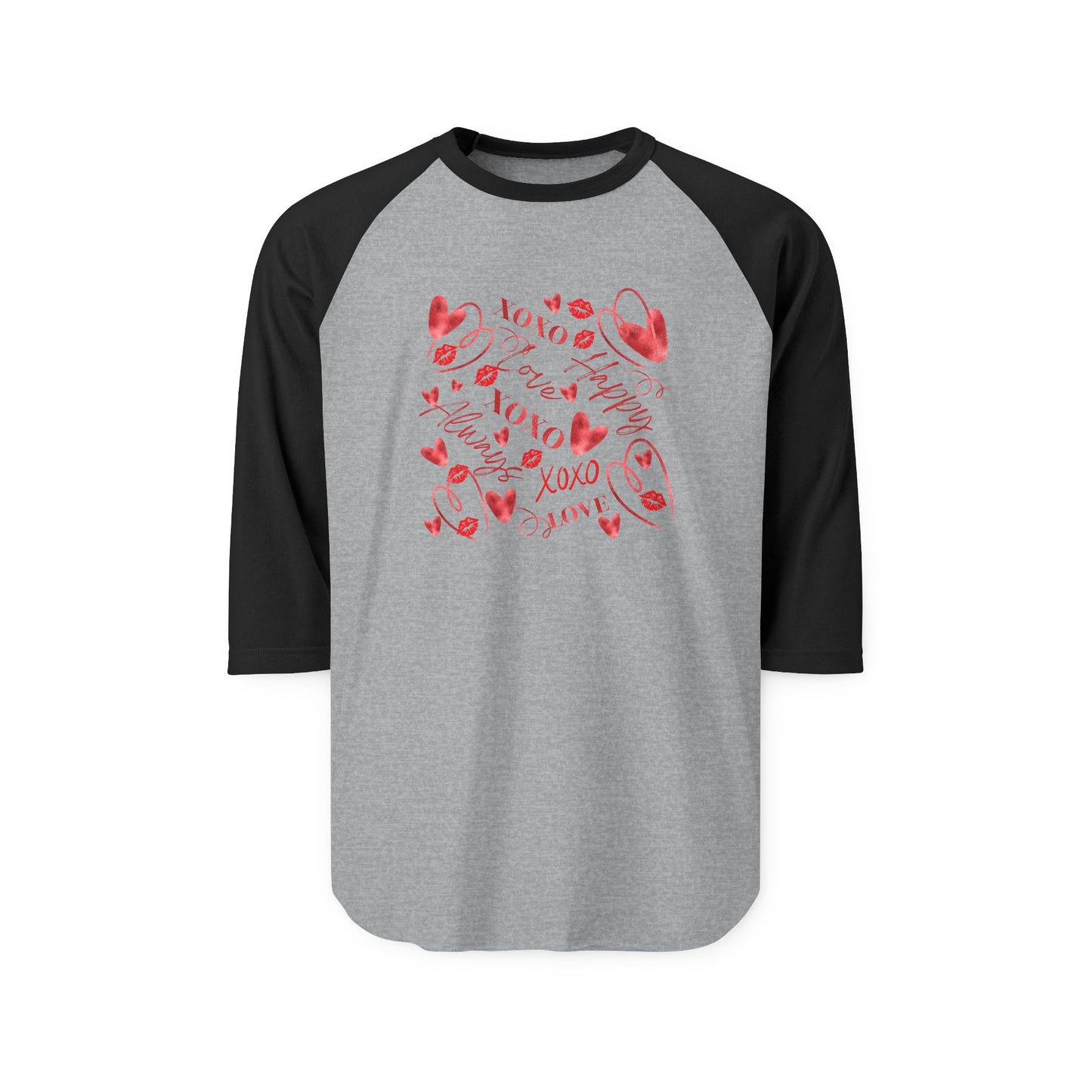 Valentine Word Art Baseball Tee