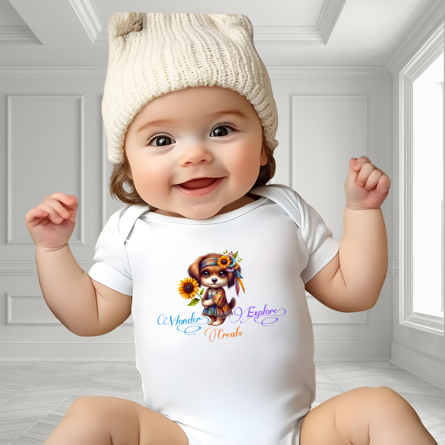 Wonder, Explore, Create Infant Short Sleeve Onesie