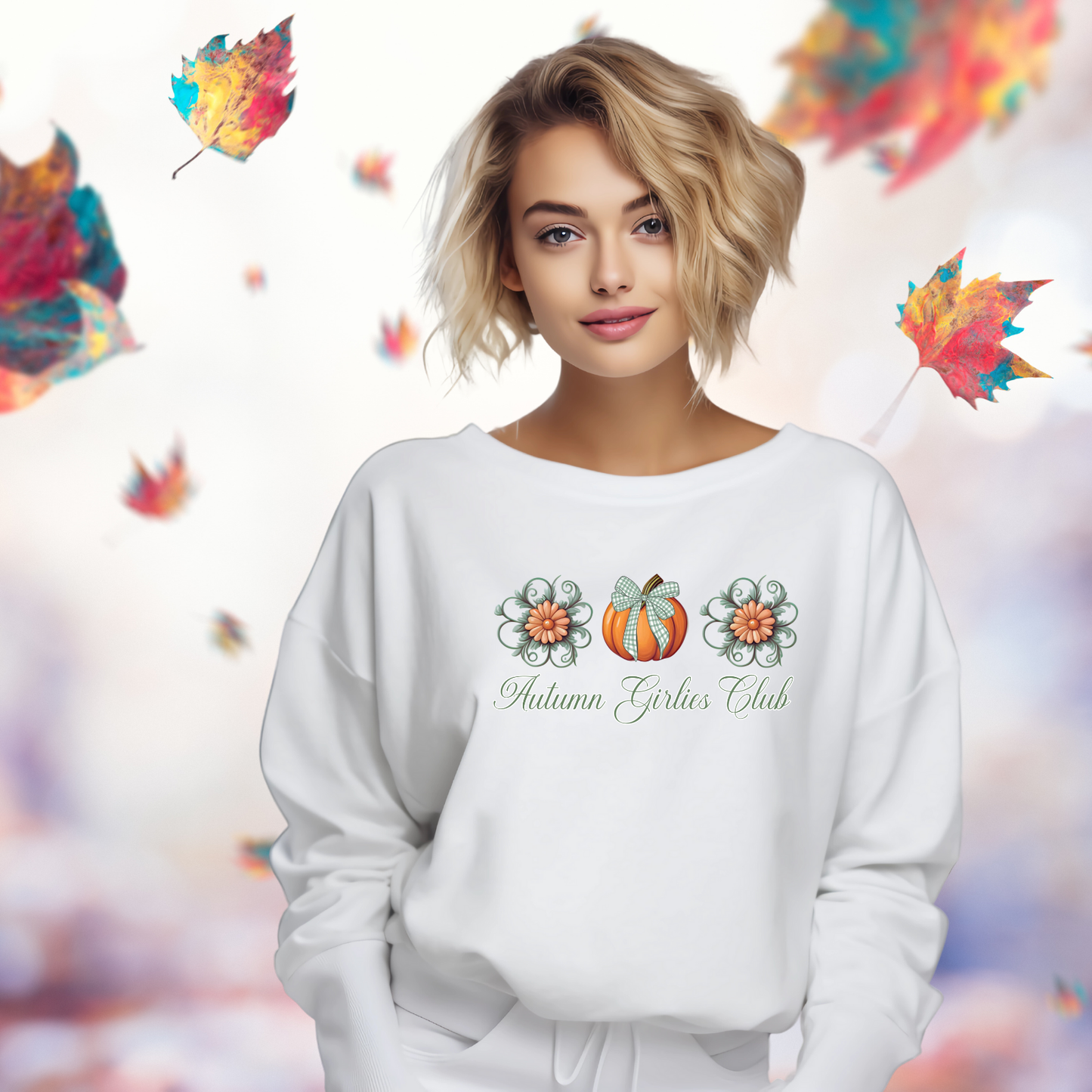 Autumn Girlies Club Crewneck Sweatshirt