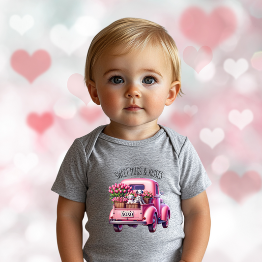 Sweet Hugs & Kisses Infant Short Sleeve Onesie