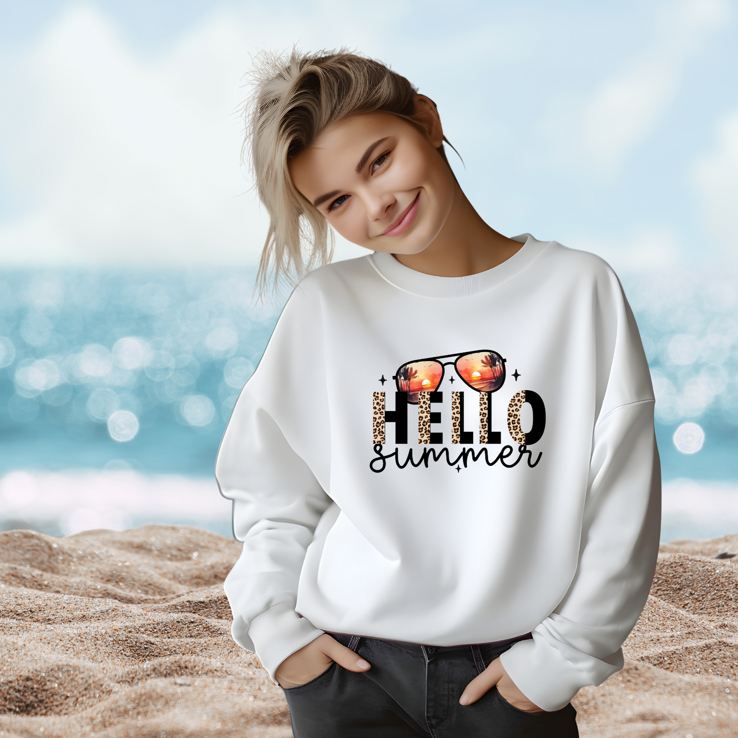 Hello Summer Crewneck Sweatshirt