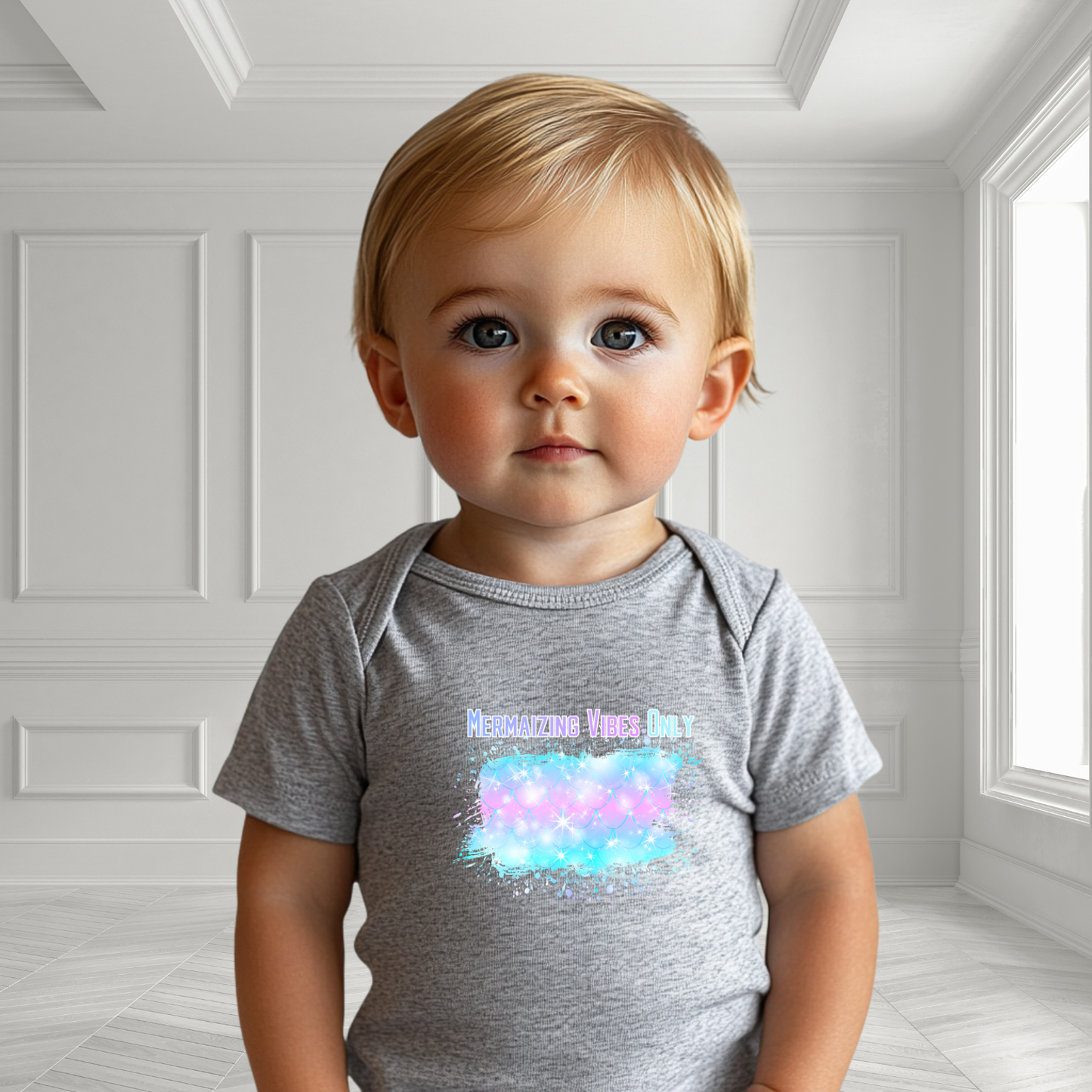 Mermaizing Vibes Only Infant Short Sleeve Onesie