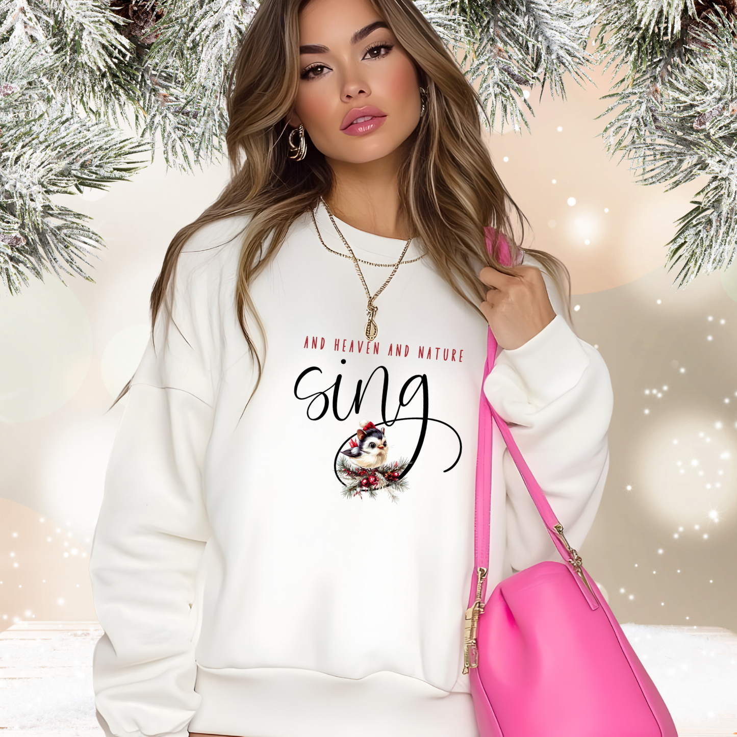 And Heaven And Nature Sing Crewneck Sweatshirt