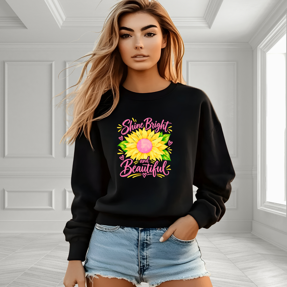 Shine Bright And Beautiful Crewneck Sweatshirt