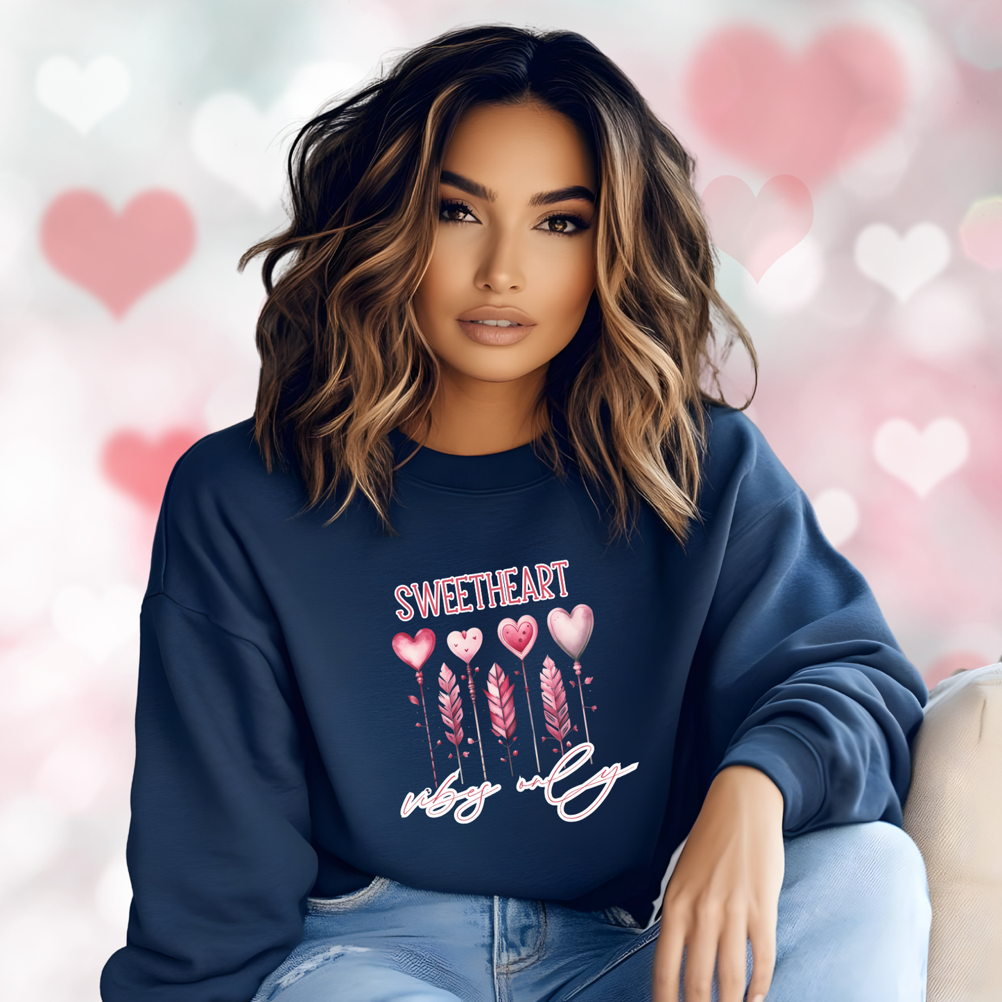 Sweetheart Vibes Only Crewneck Sweatshirt