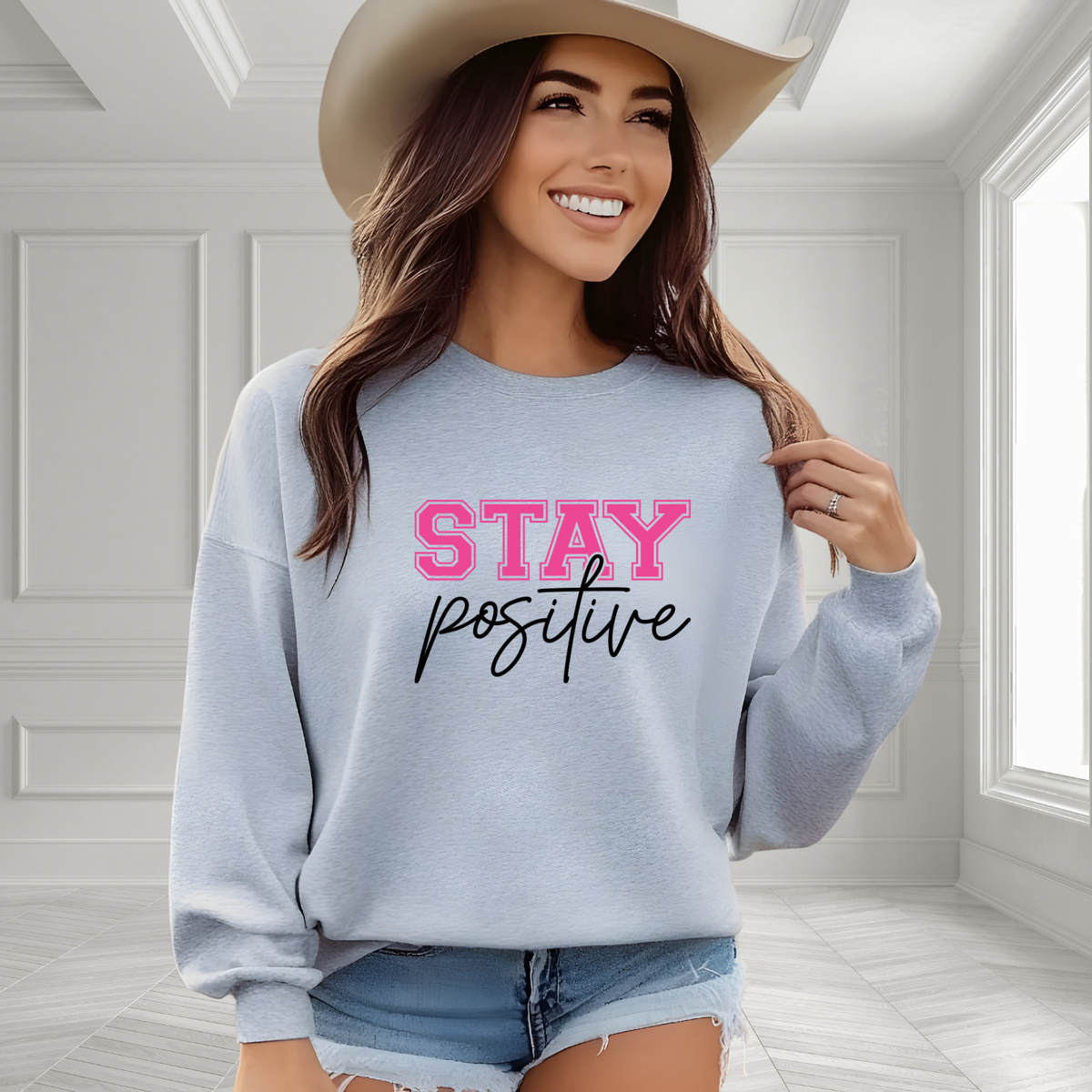Stay Positive Crewneck Sweatshirt
