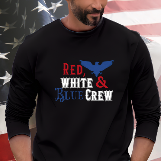 Red, White & Blue Crew Long Sleeve Tee