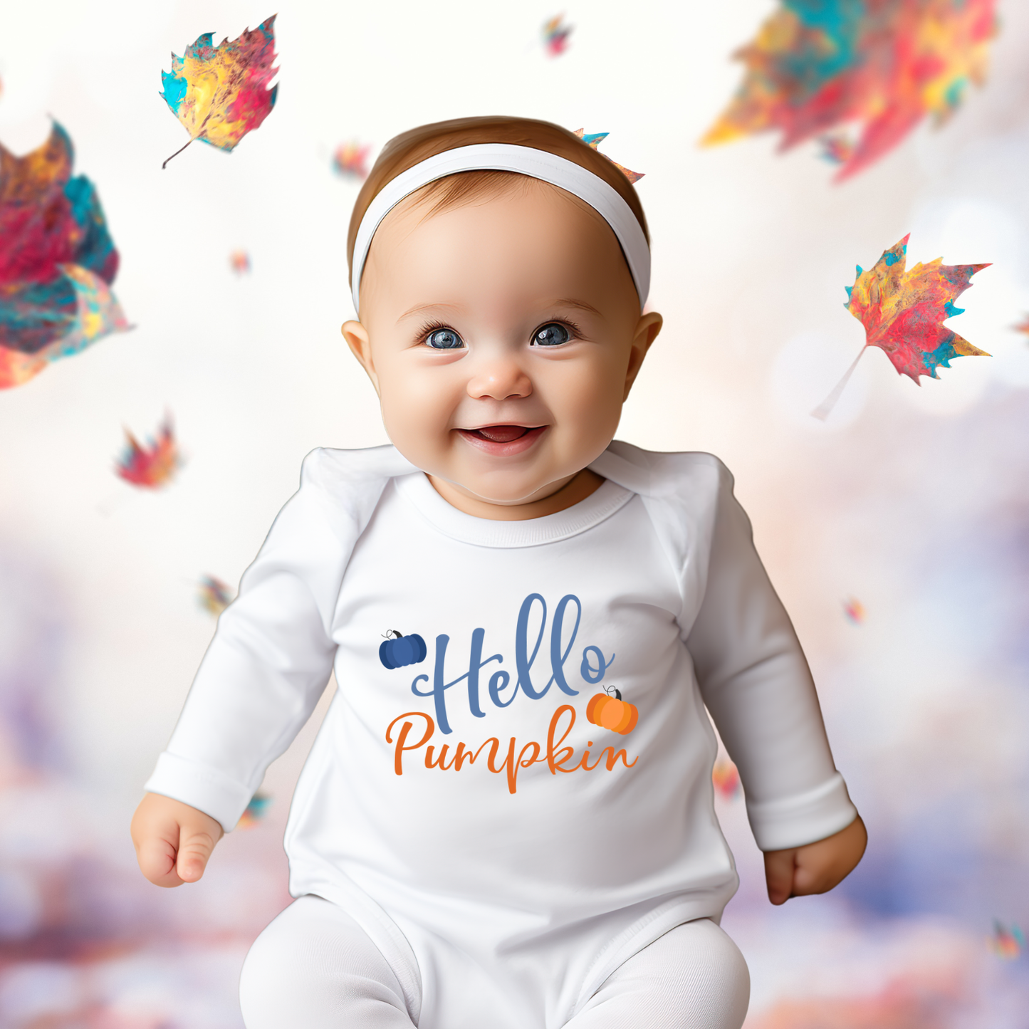 Hello Pumpkin Infant Long Sleeve Onesie