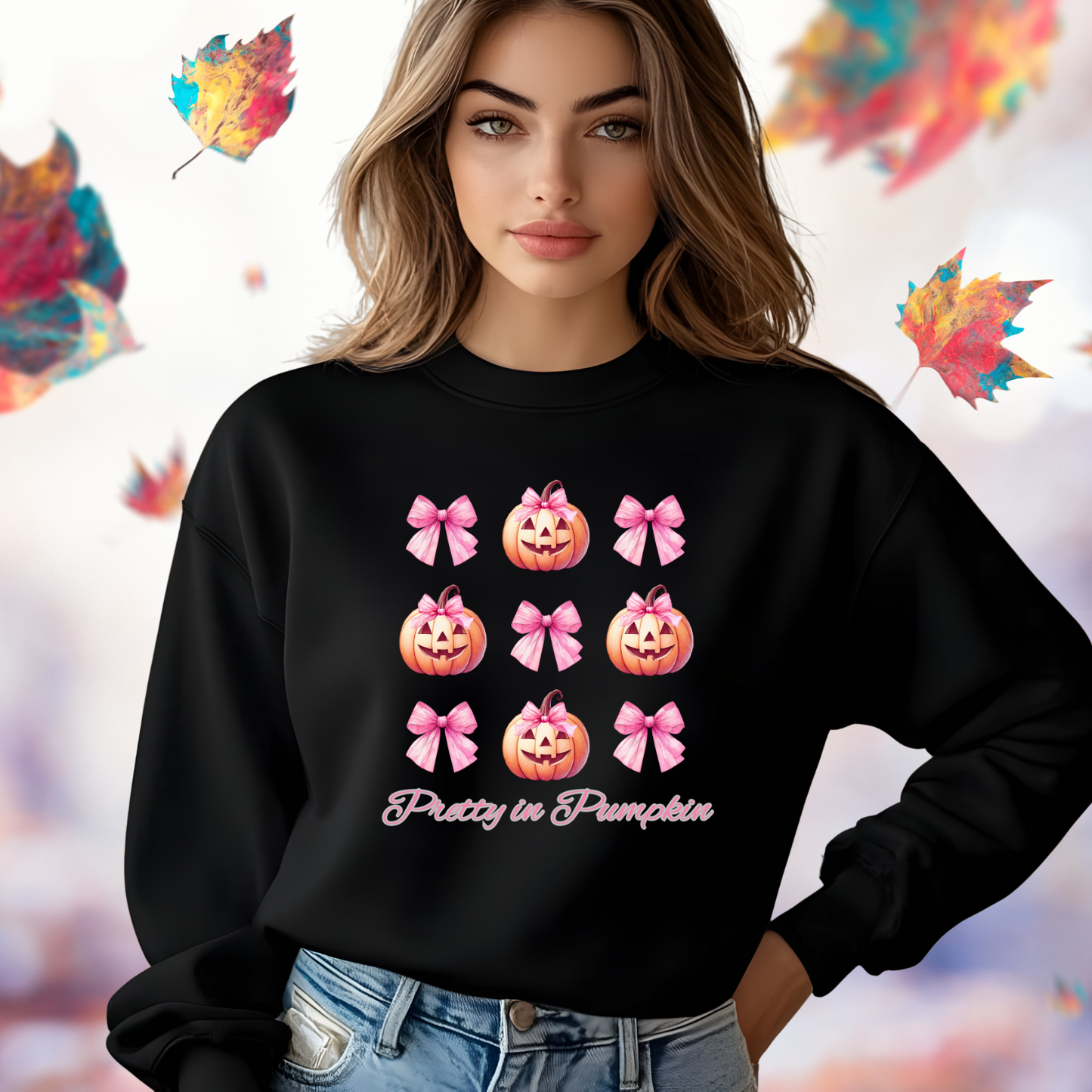 Pretty in Pumpkin Crewneck Sweatshirt