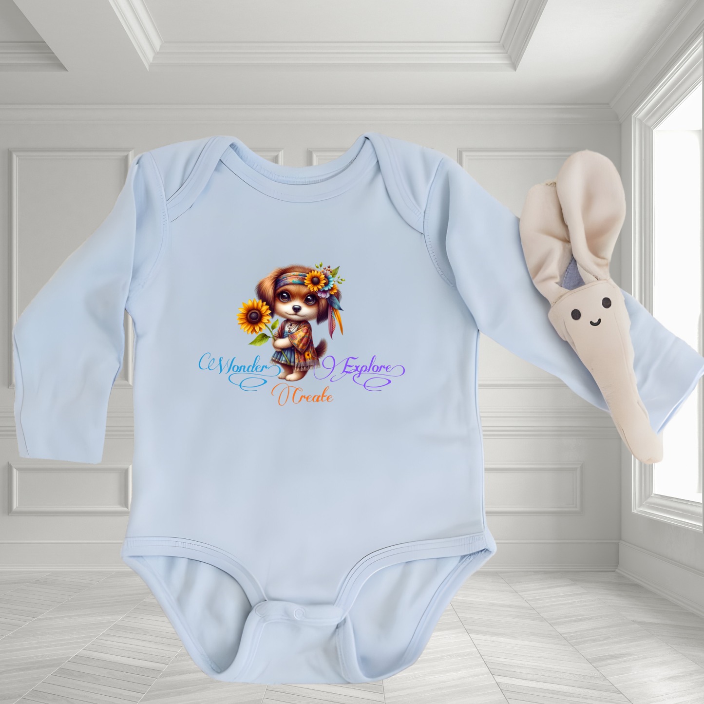 Wonder, Explore, Create Infant Long Sleeve Onesie
