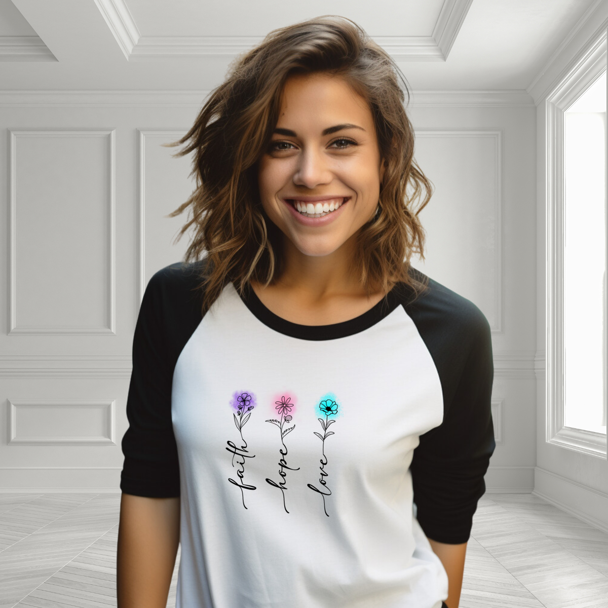 Faith, Hope, Love Baseball Tee