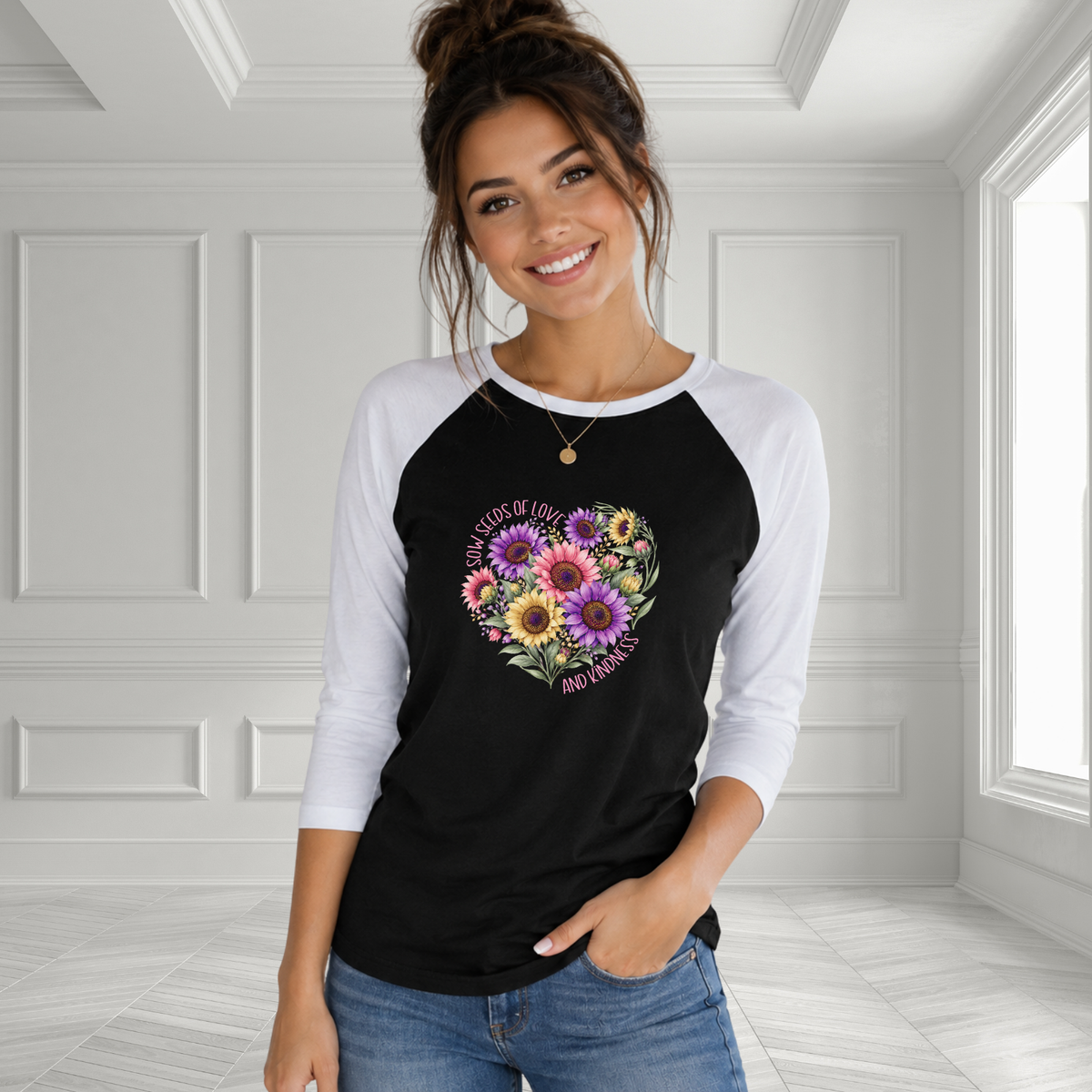 Sow Seeds Of Love And Kindness Baseball Tee