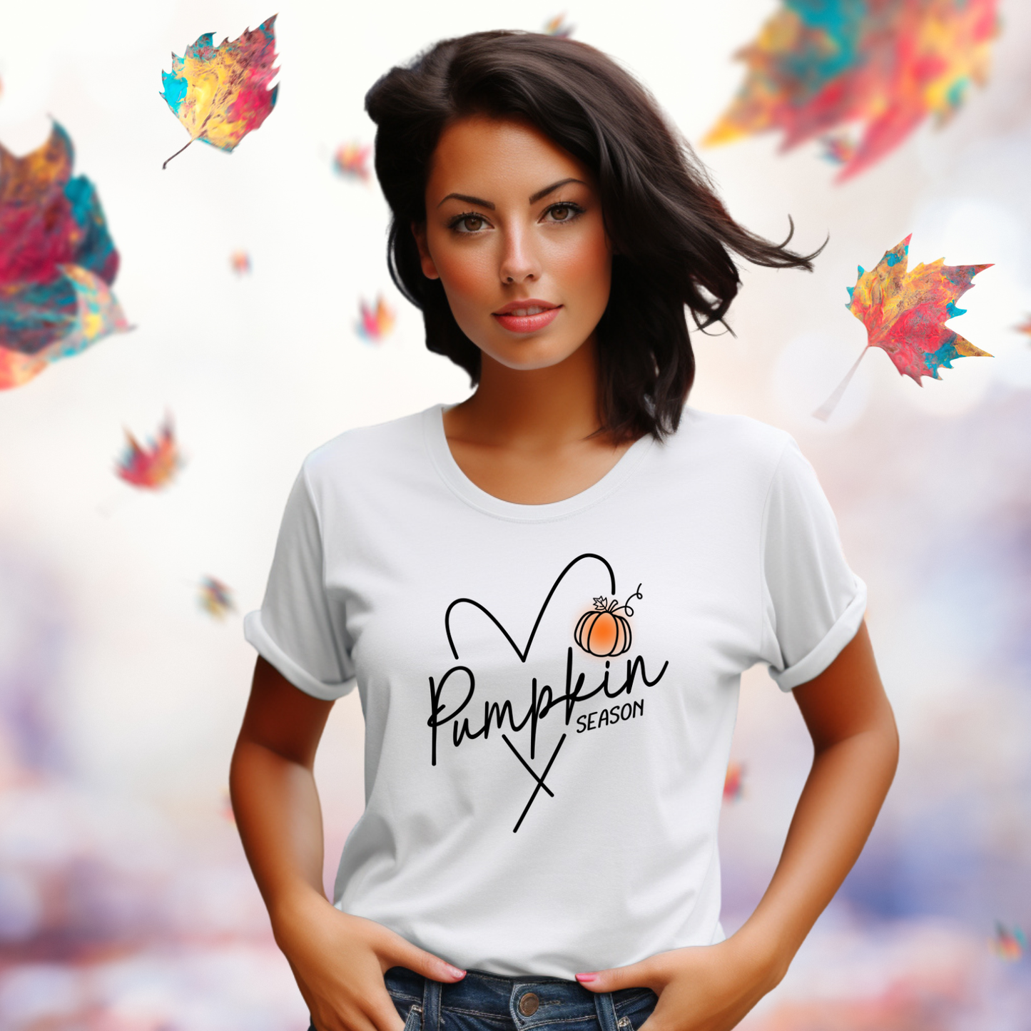 Pumpkin Season Heart T-Shirt