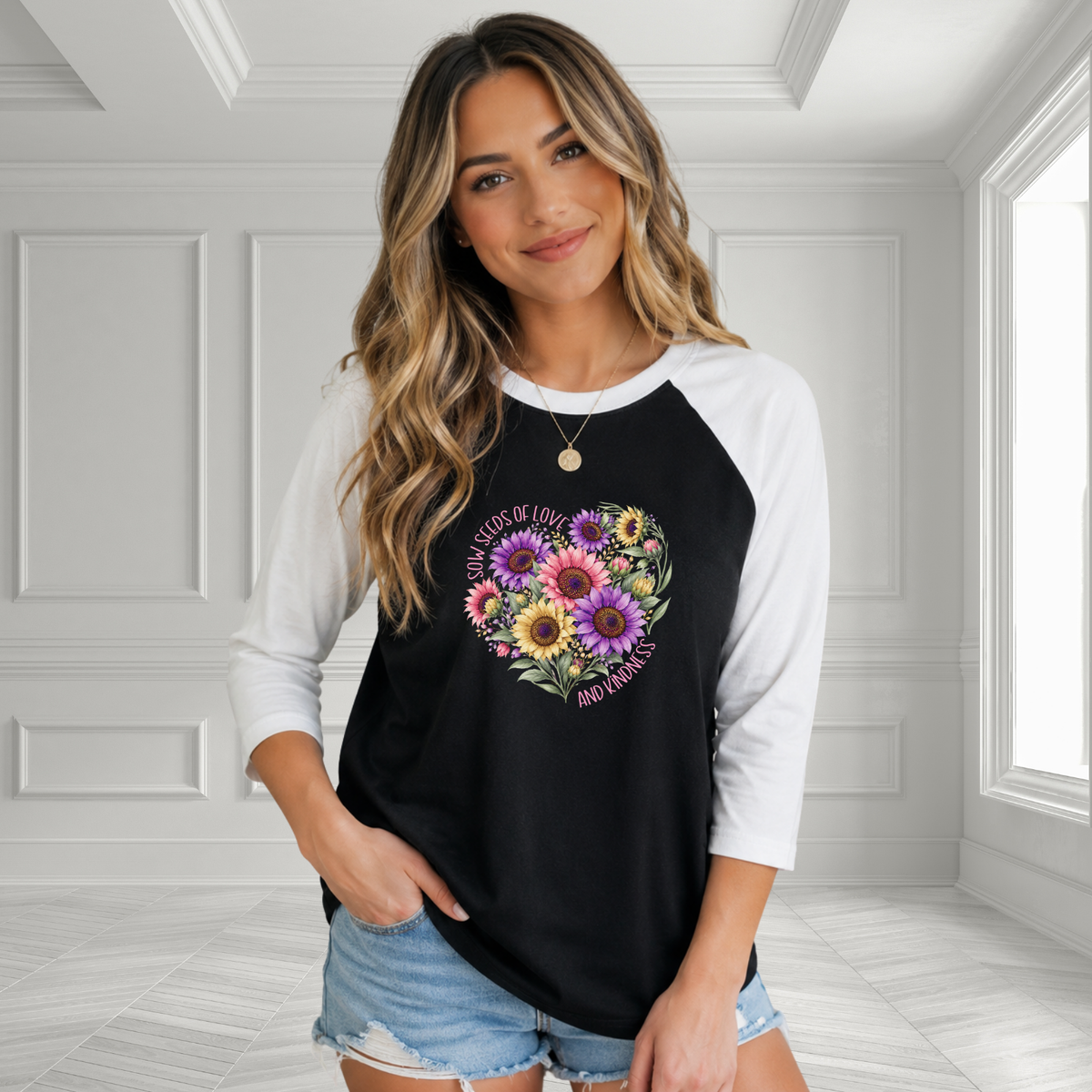 Sow Seeds Of Love And Kindness Baseball Tee