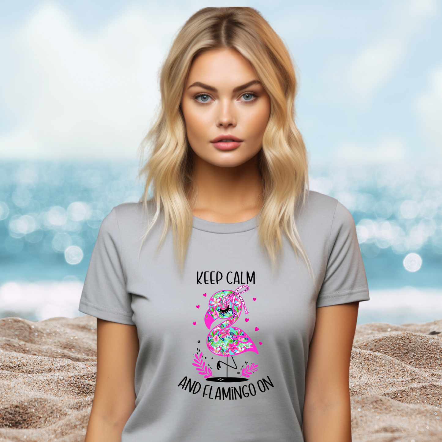 Keep Calm And Flamingo On T-Shirt