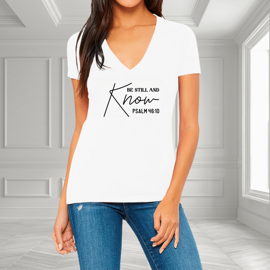 Be Still and Know V-Neck T-Shirt