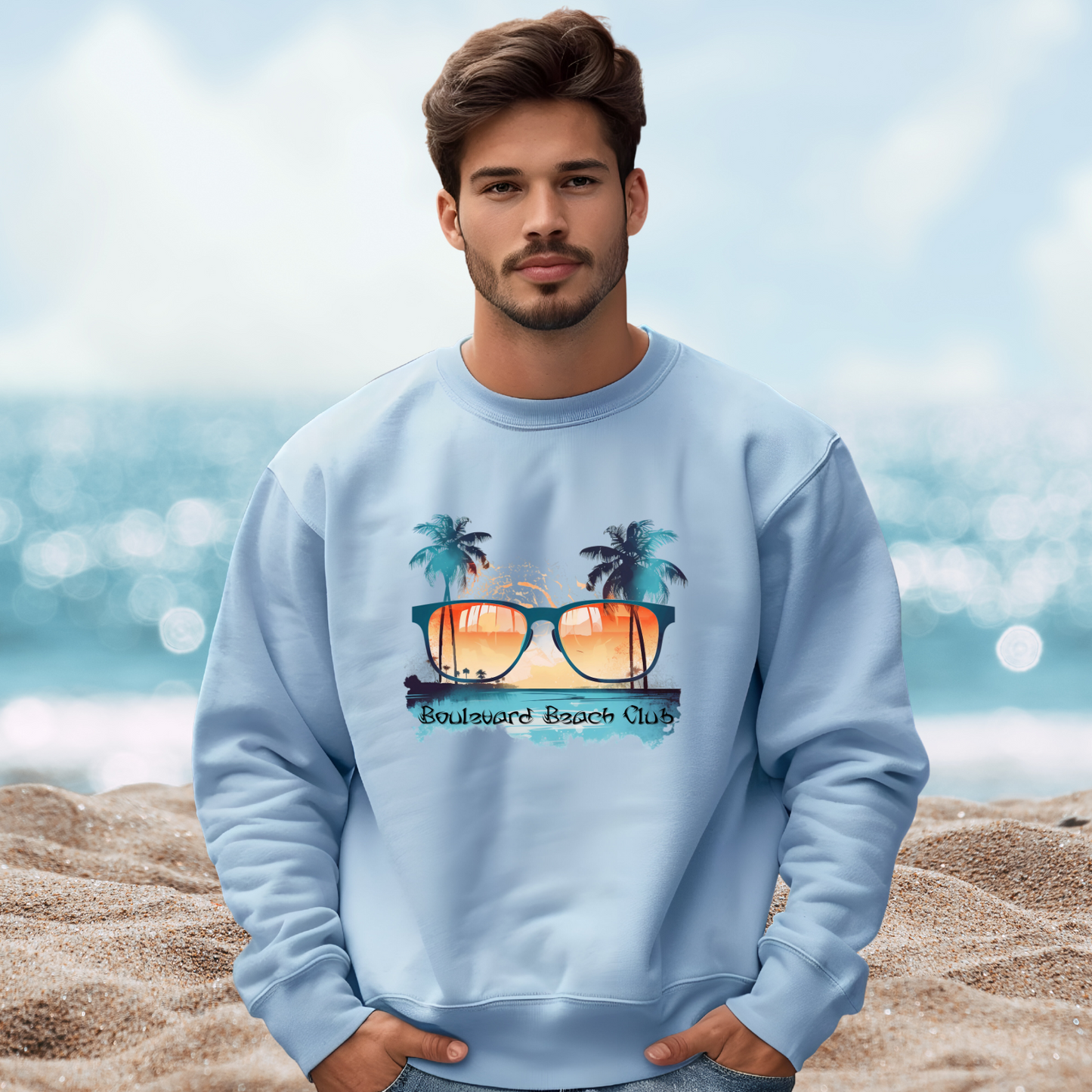 Boulevard Beach Club Crewneck Sweatshirt