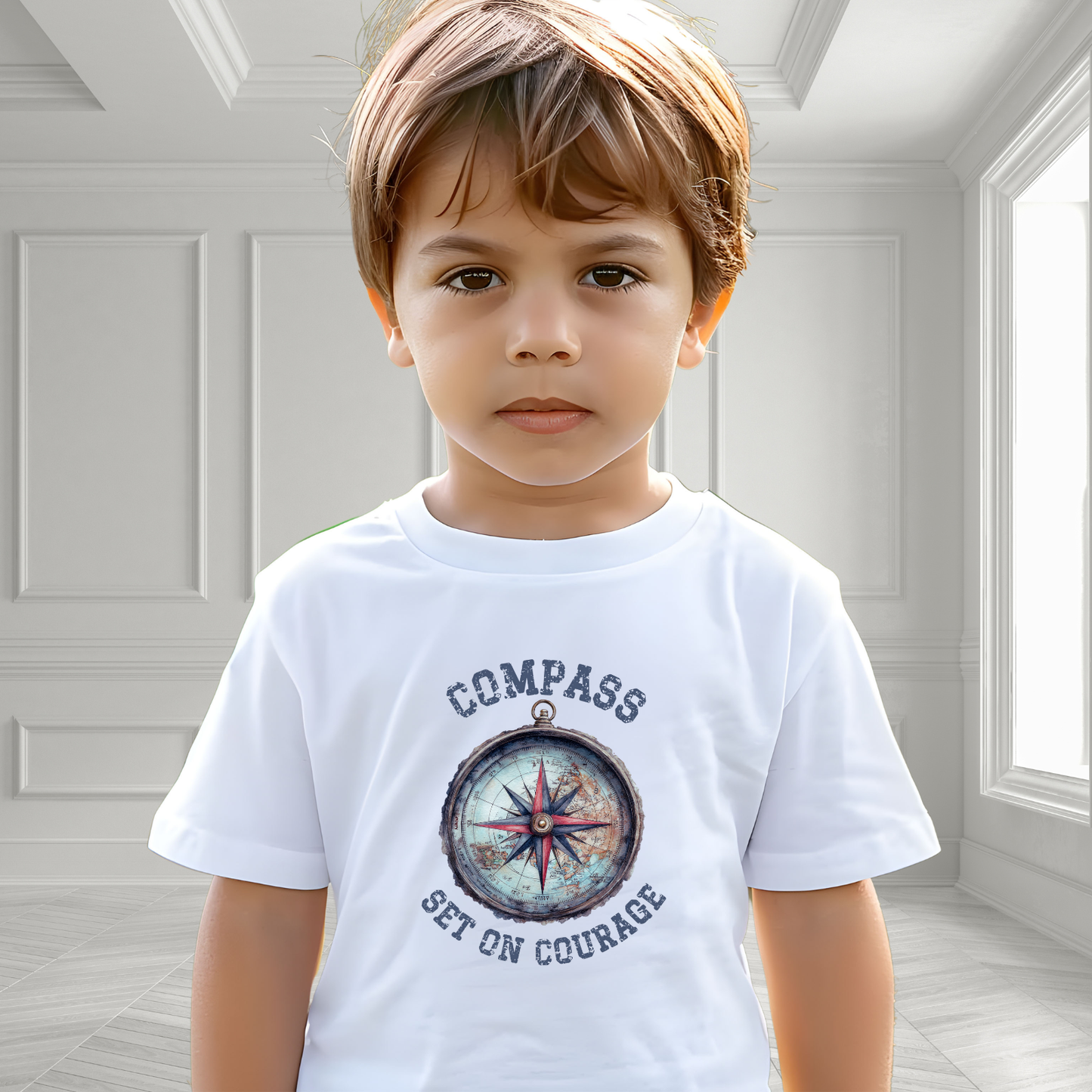 Compass Set On Courage Kid’s T-Shirt