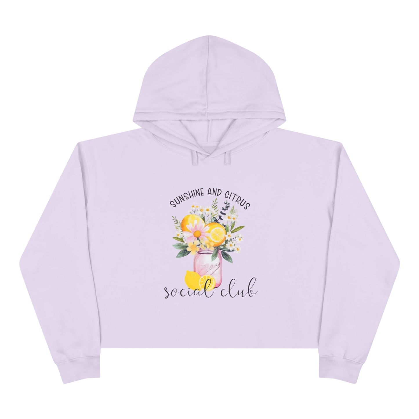 Sunshine And Citrus Social Club Crop Hoodie