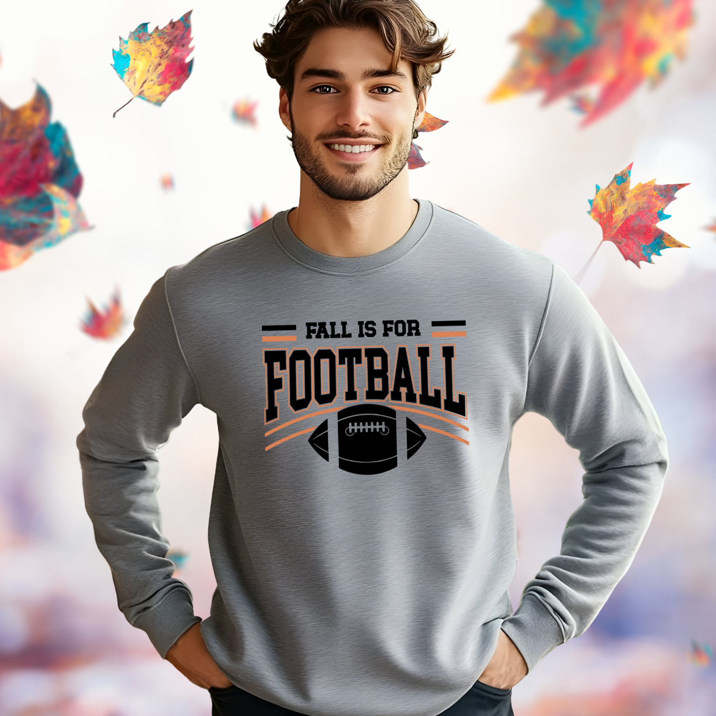Fall Is For Football Crewneck Sweatshirt