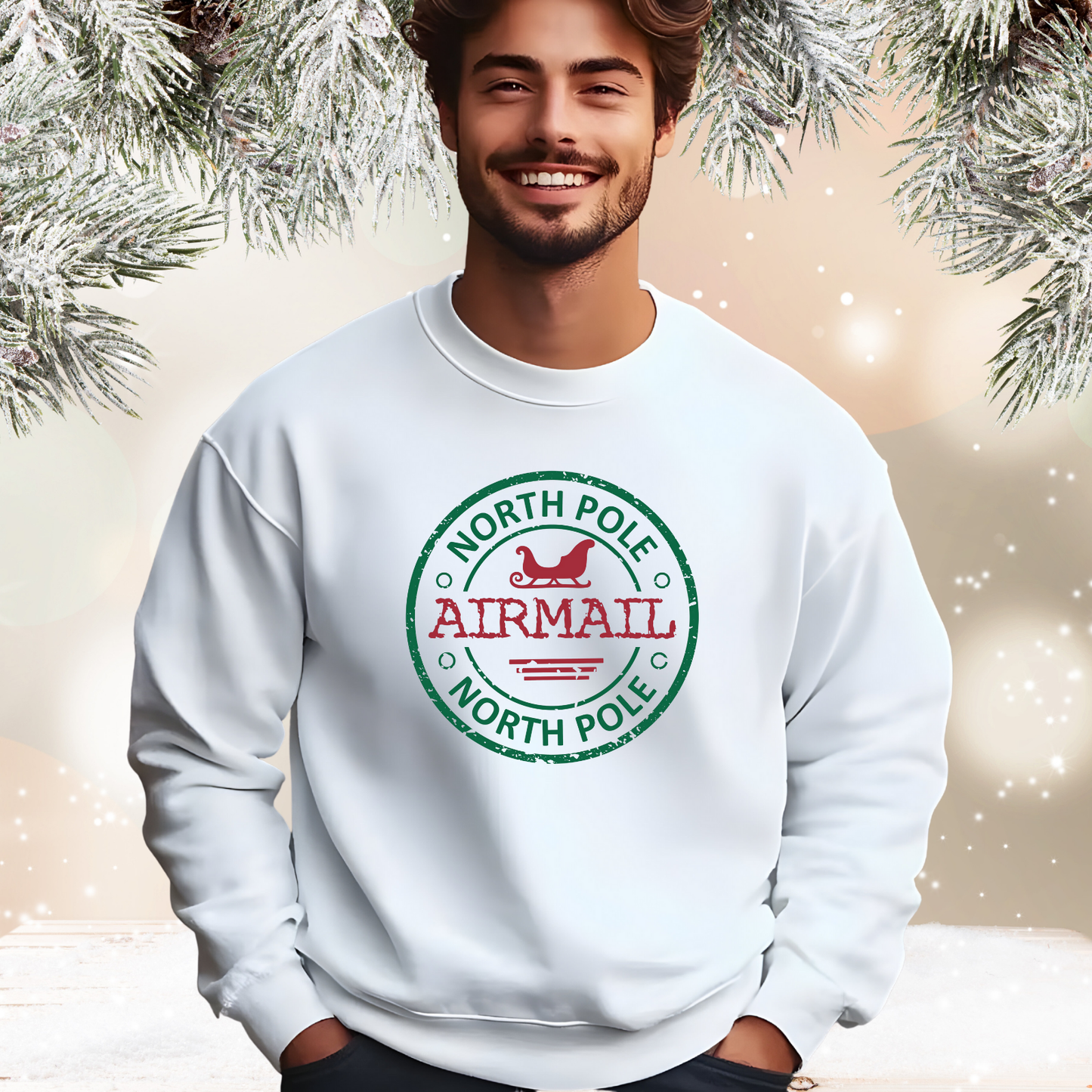 North Pole Airmail Crewneck Sweatshirt