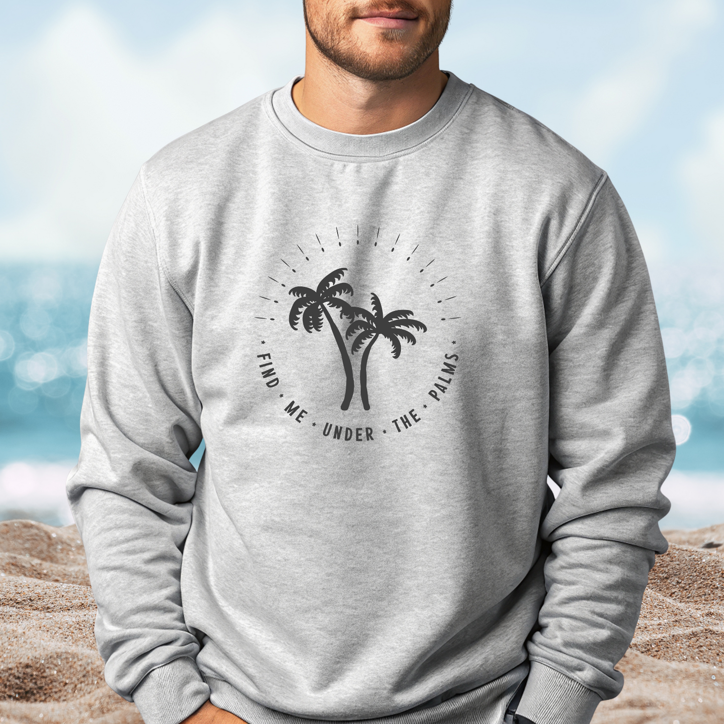 Find Me Under The Palms Crewneck Sweatshirt