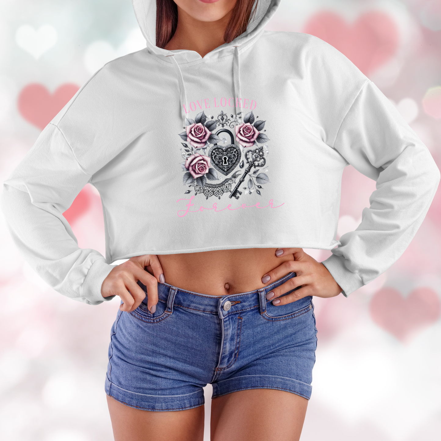 Love Locked Forever Crop Hoodie