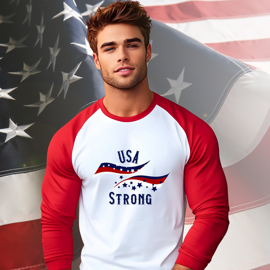 USA Strong Baseball Tee