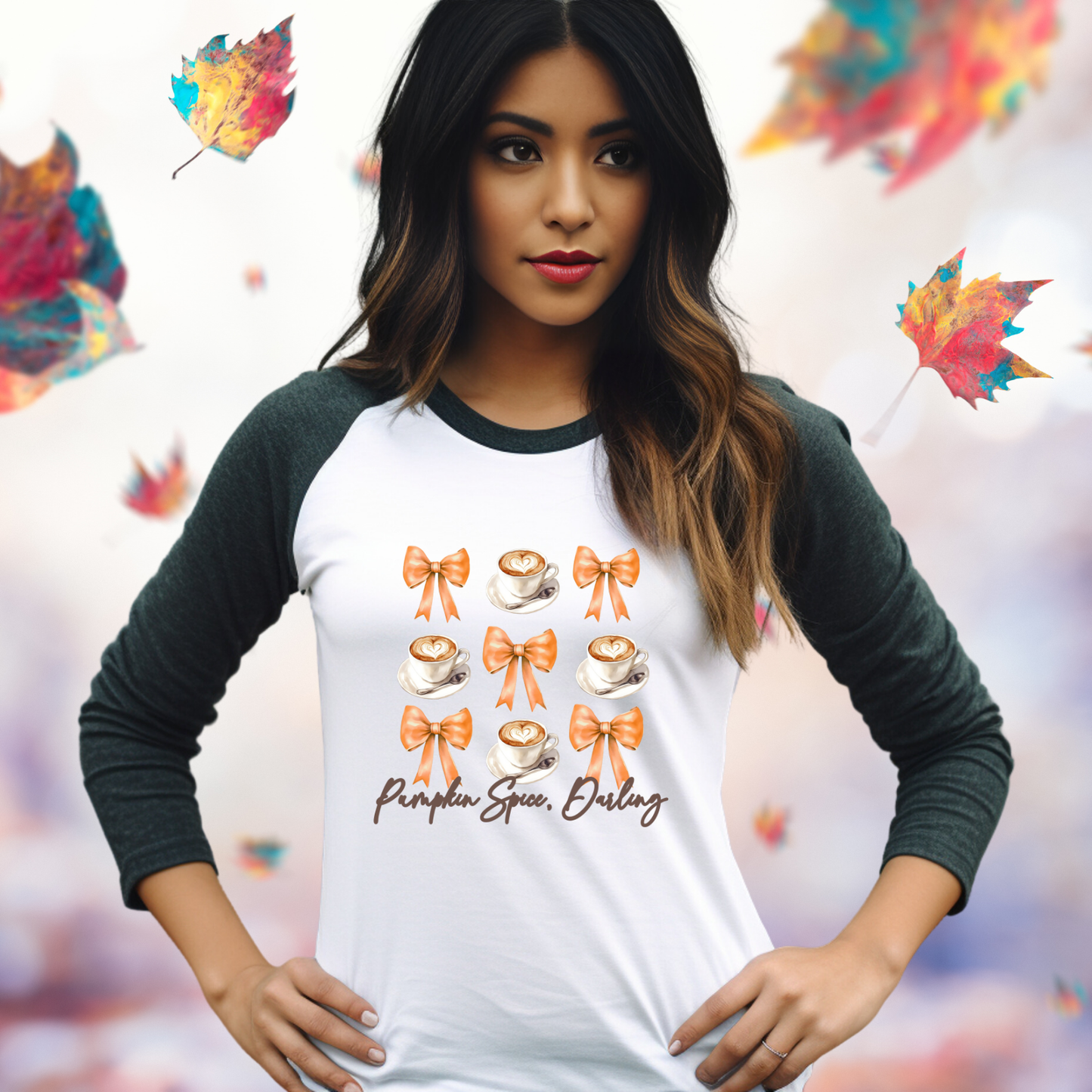 Pumpkin Spice, Darling Baseball Tee