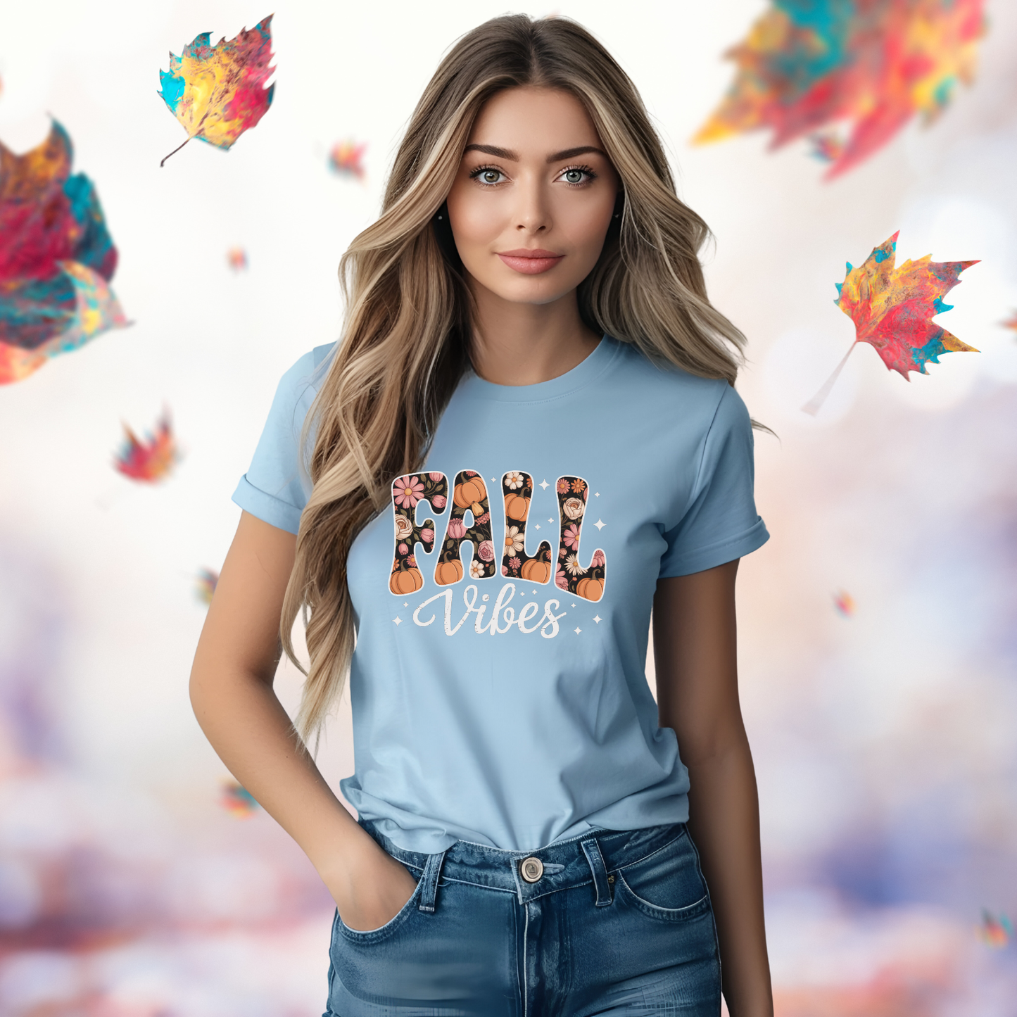 Fall Vibes Floral T-Shirt