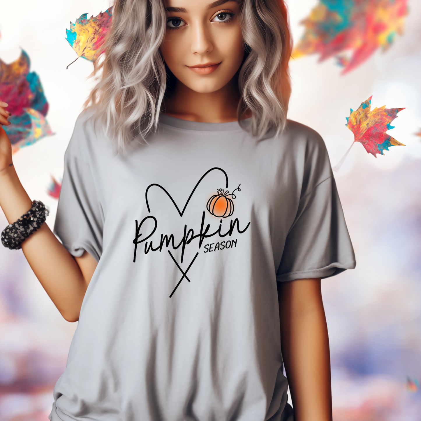 Pumpkin Season Heart T-Shirt