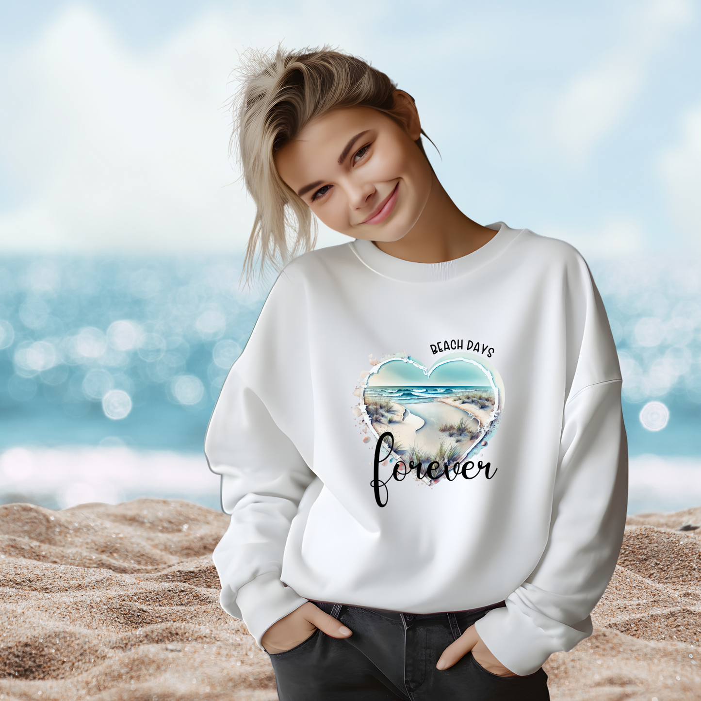 Beach Days Forever Crewneck Sweatshirt