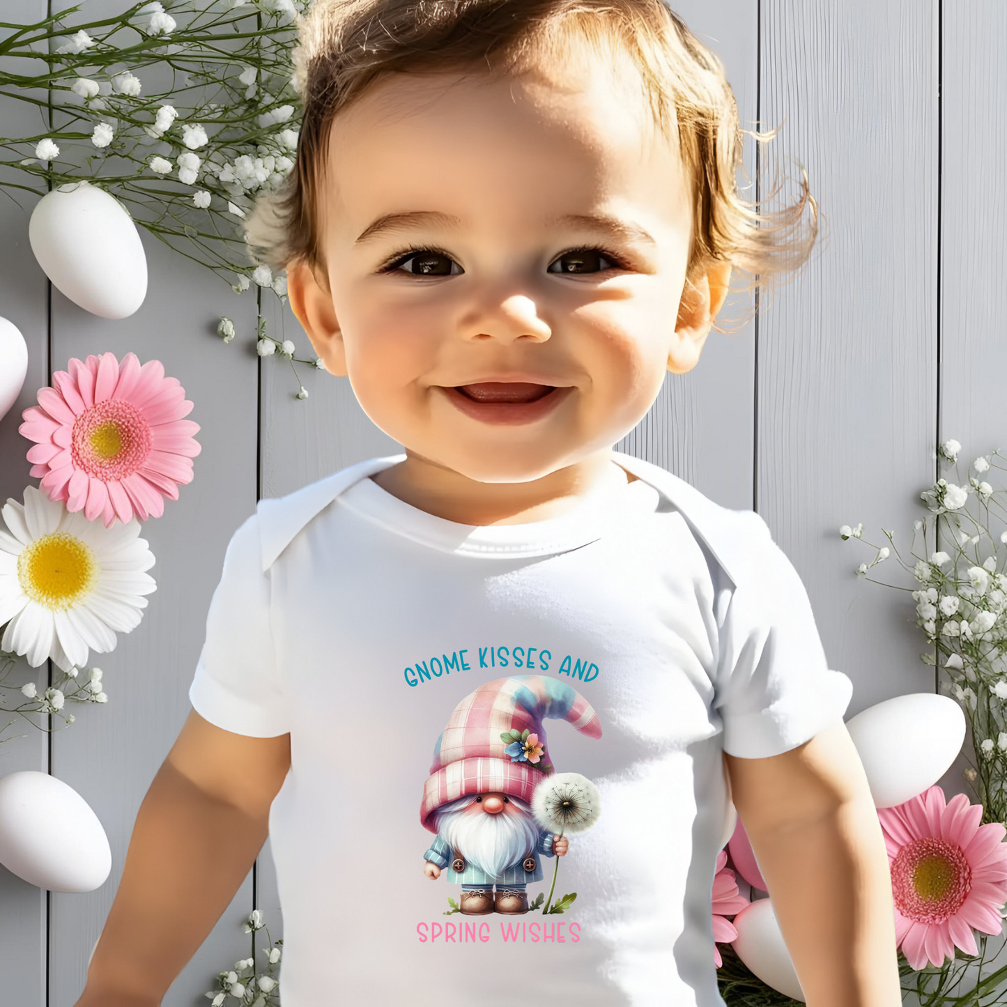 Gnome Kisses Infant Short Sleeve Onesie