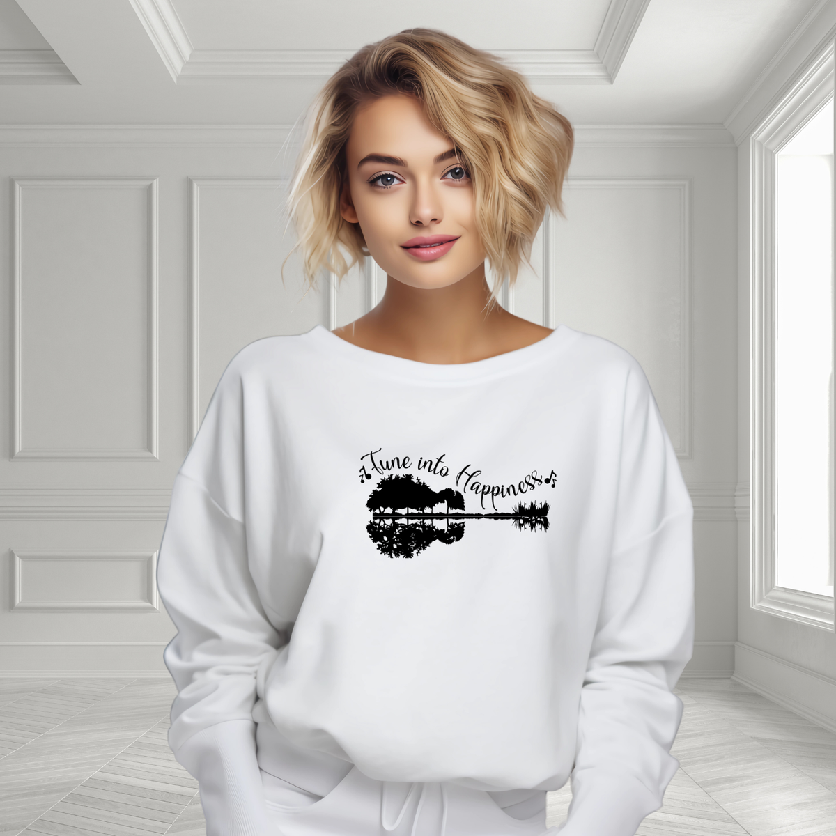 Tune Into Happiness Crewneck Sweatshirt
