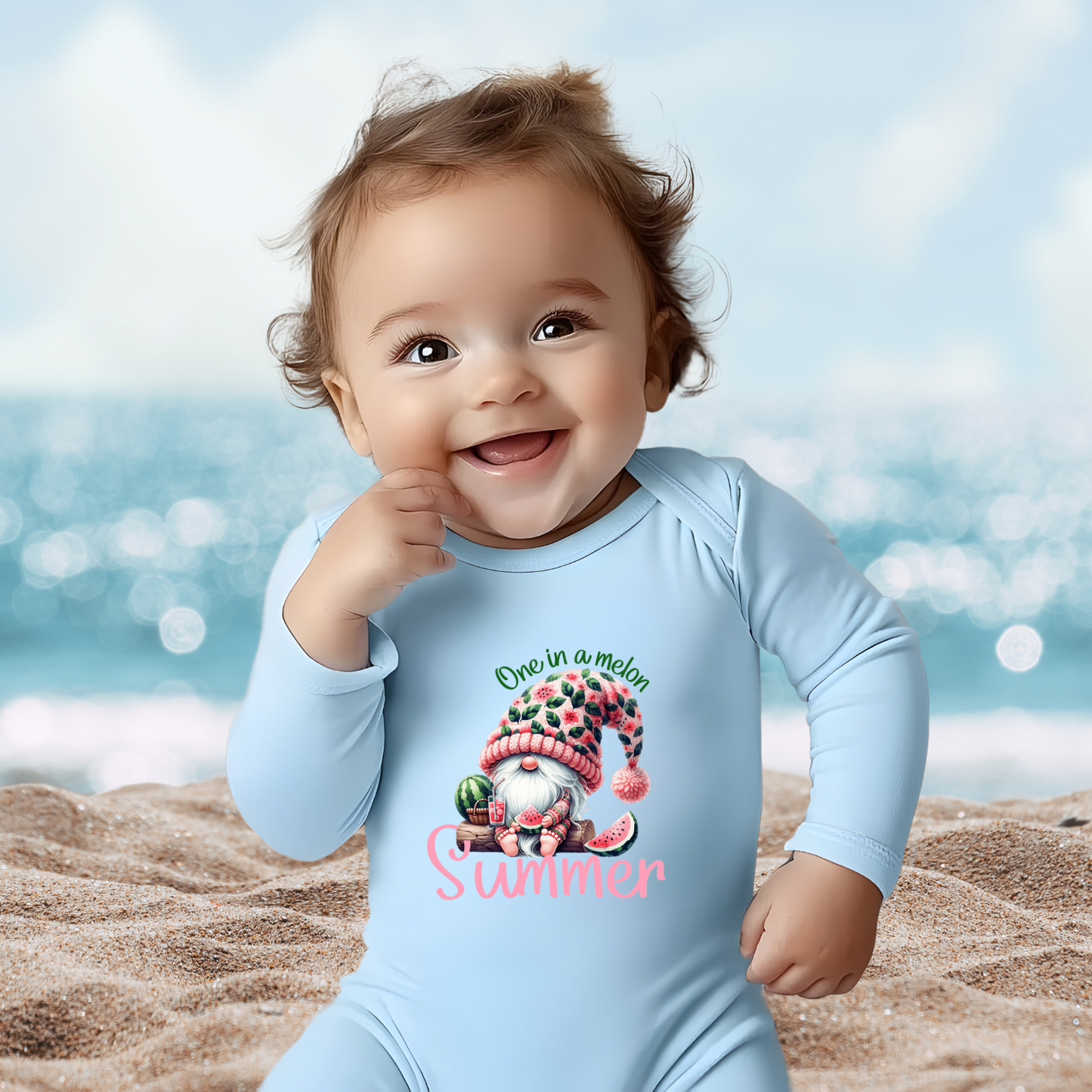 One In A Melon Summer Infant Long Sleeve Onesie