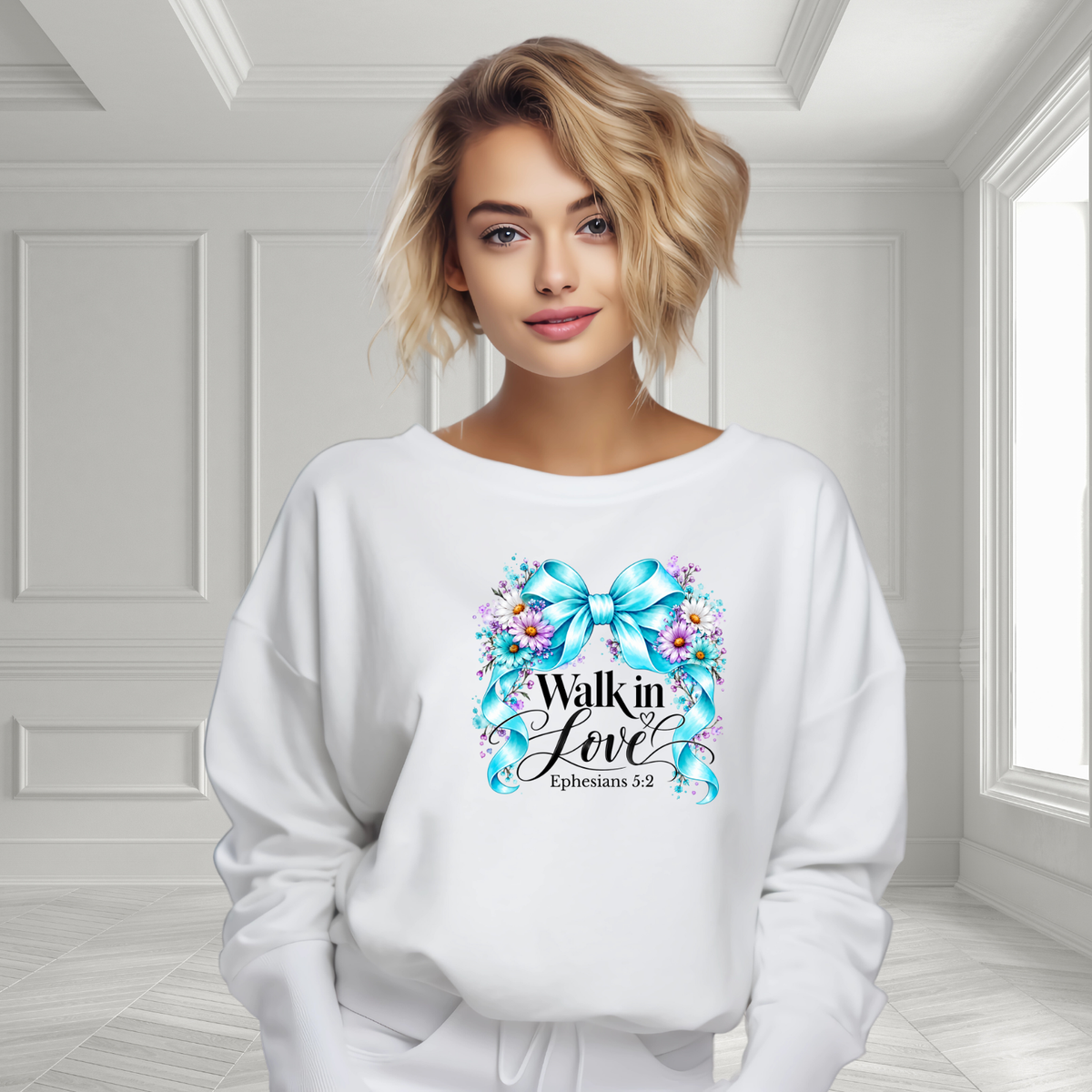 Walk In Love Ephesians 5:2 Crewneck Sweatshirt