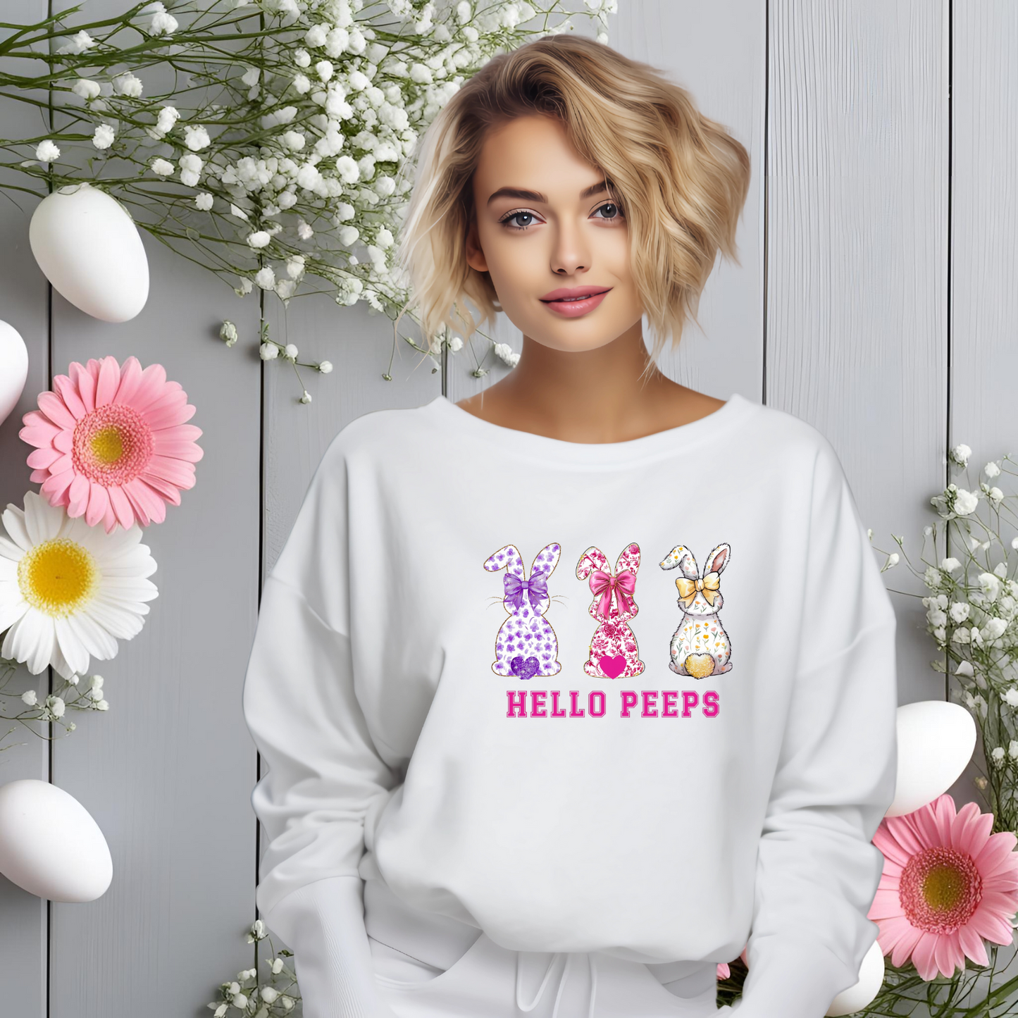 Hello Peeps Crewneck Sweatshirt