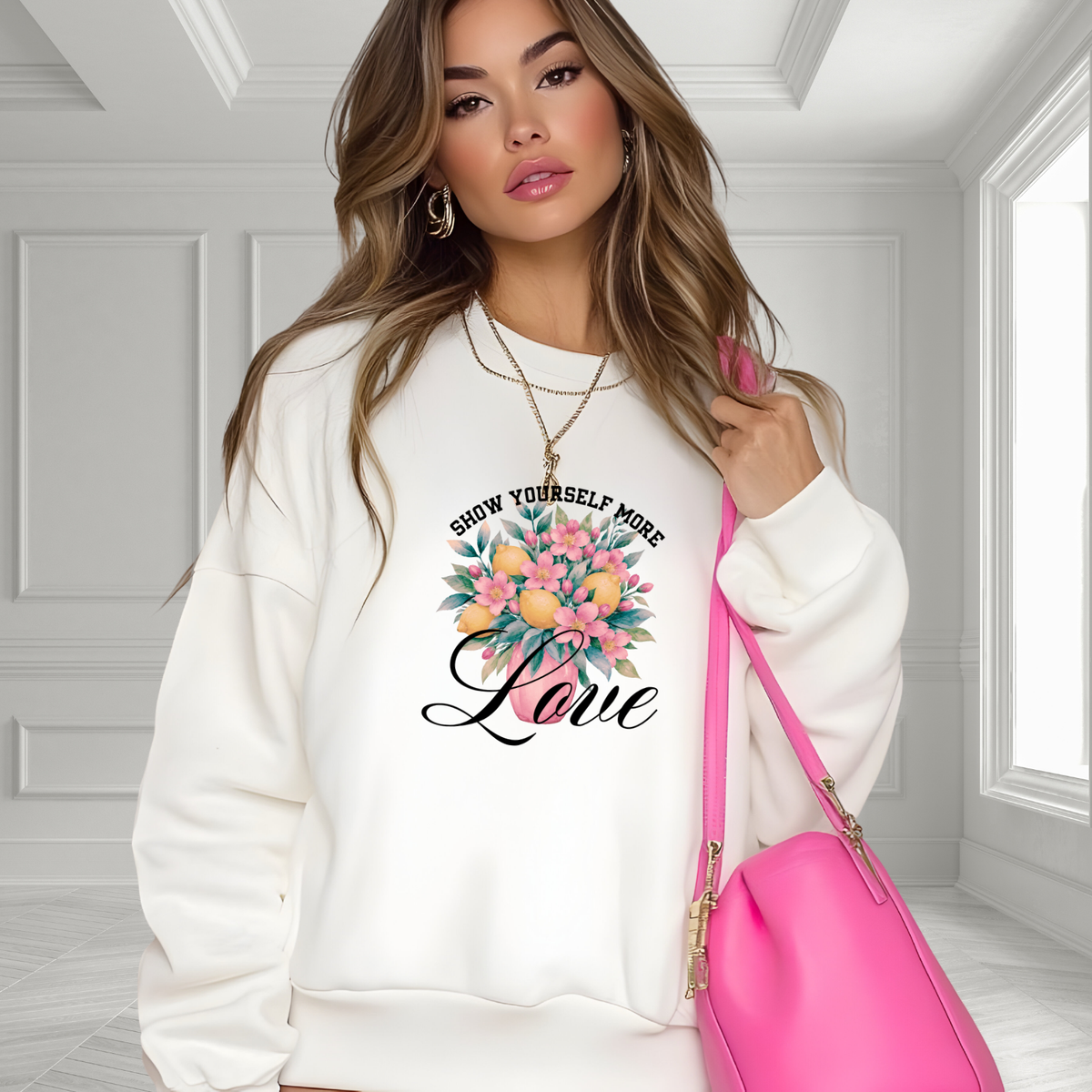 Show Yourself More Love Crewneck Sweatshirt