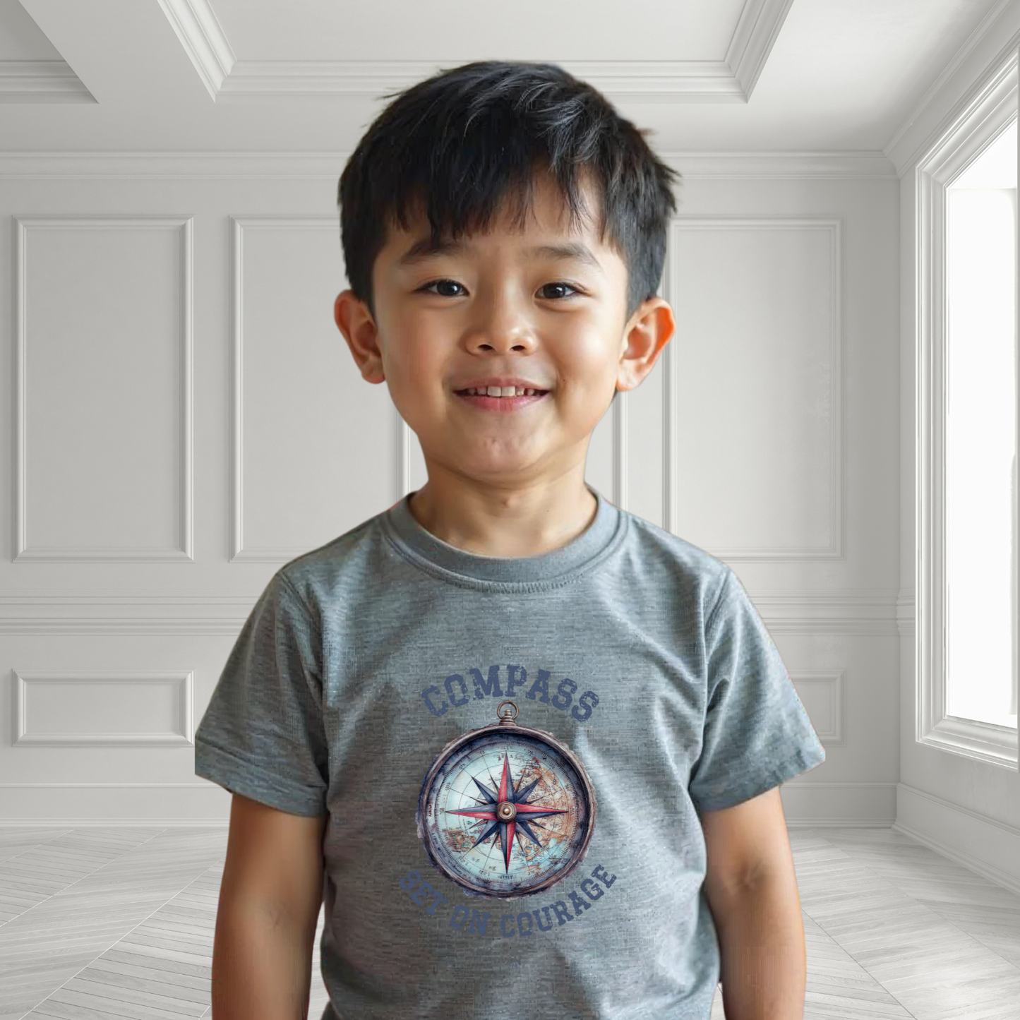 Compass Set On Courage Kid’s T-Shirt
