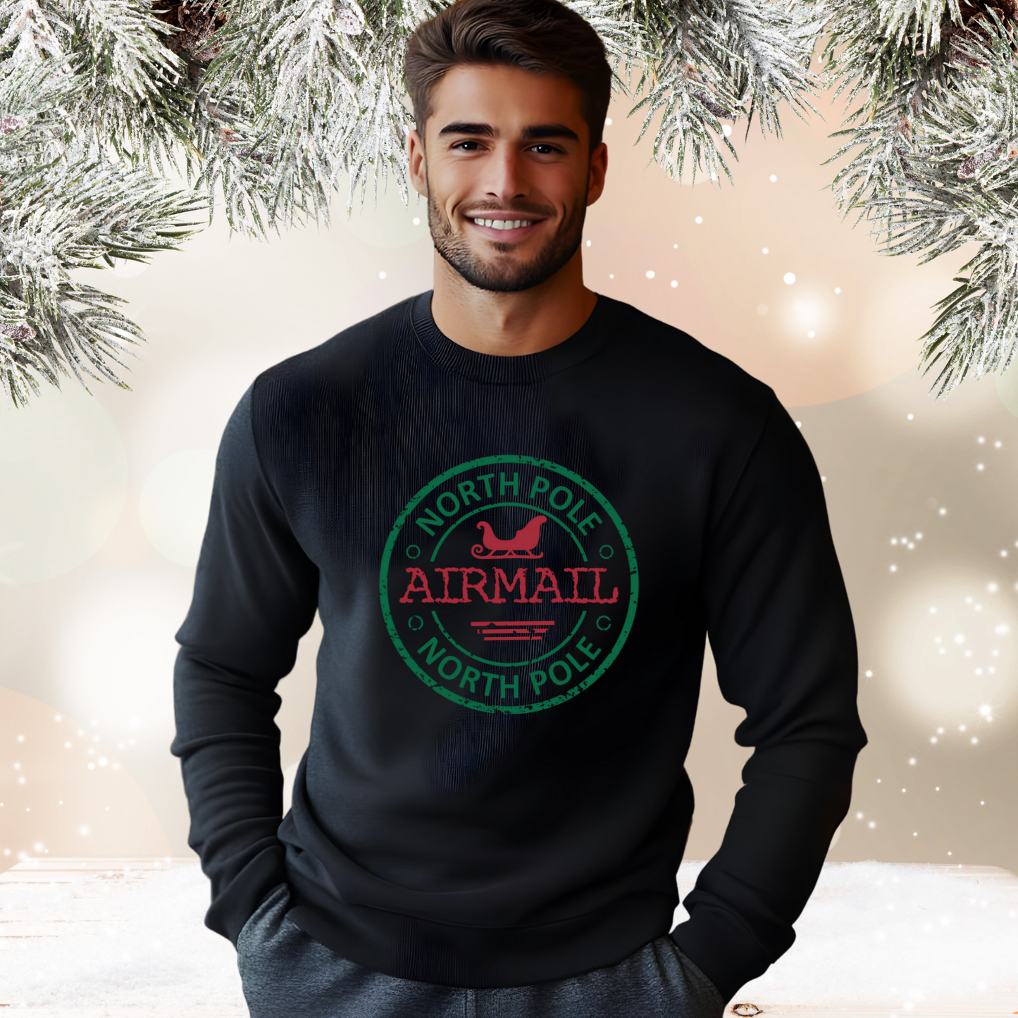 North Pole Airmail Crewneck Sweatshirt