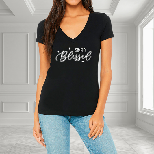 Simply Blessed V-Neck T-Shirt