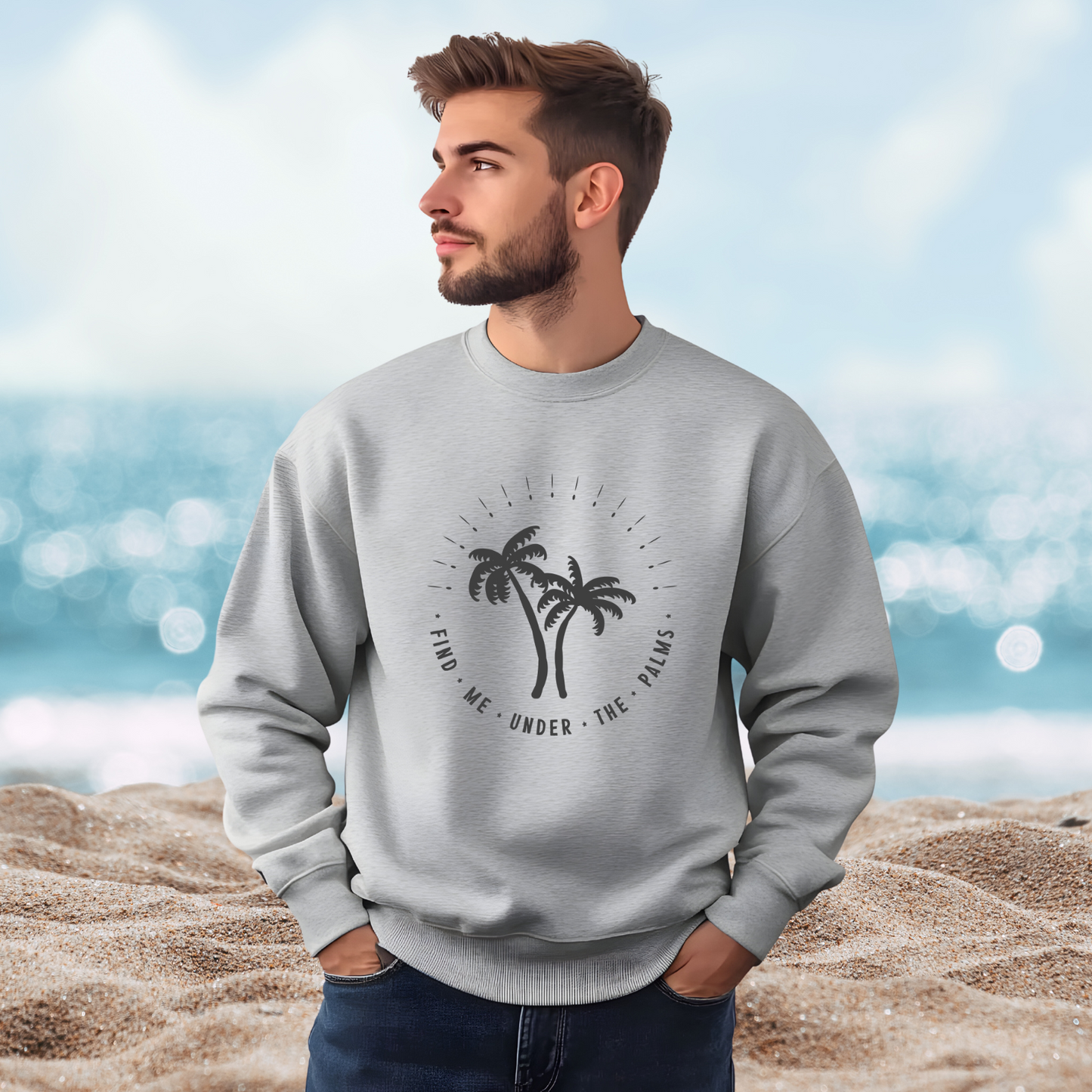 Find Me Under The Palms Crewneck Sweatshirt