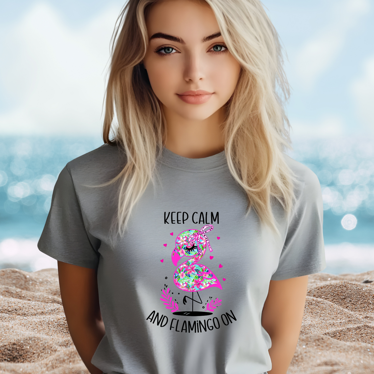 Keep Calm And Flamingo On T-Shirt