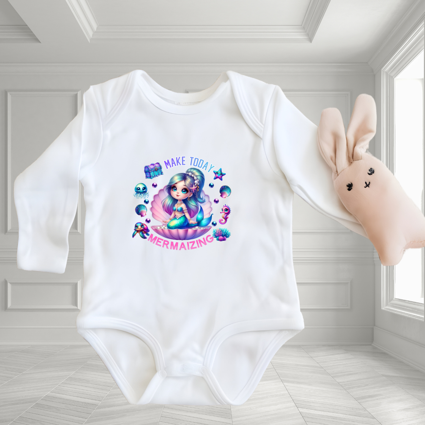 Make Today Mermaizing Infant Long Sleeve Onesie
