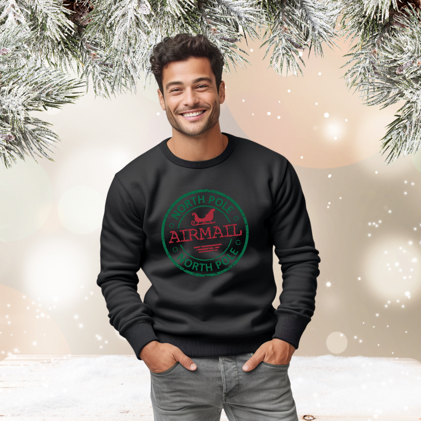 North Pole Airmail Crewneck Sweatshirt