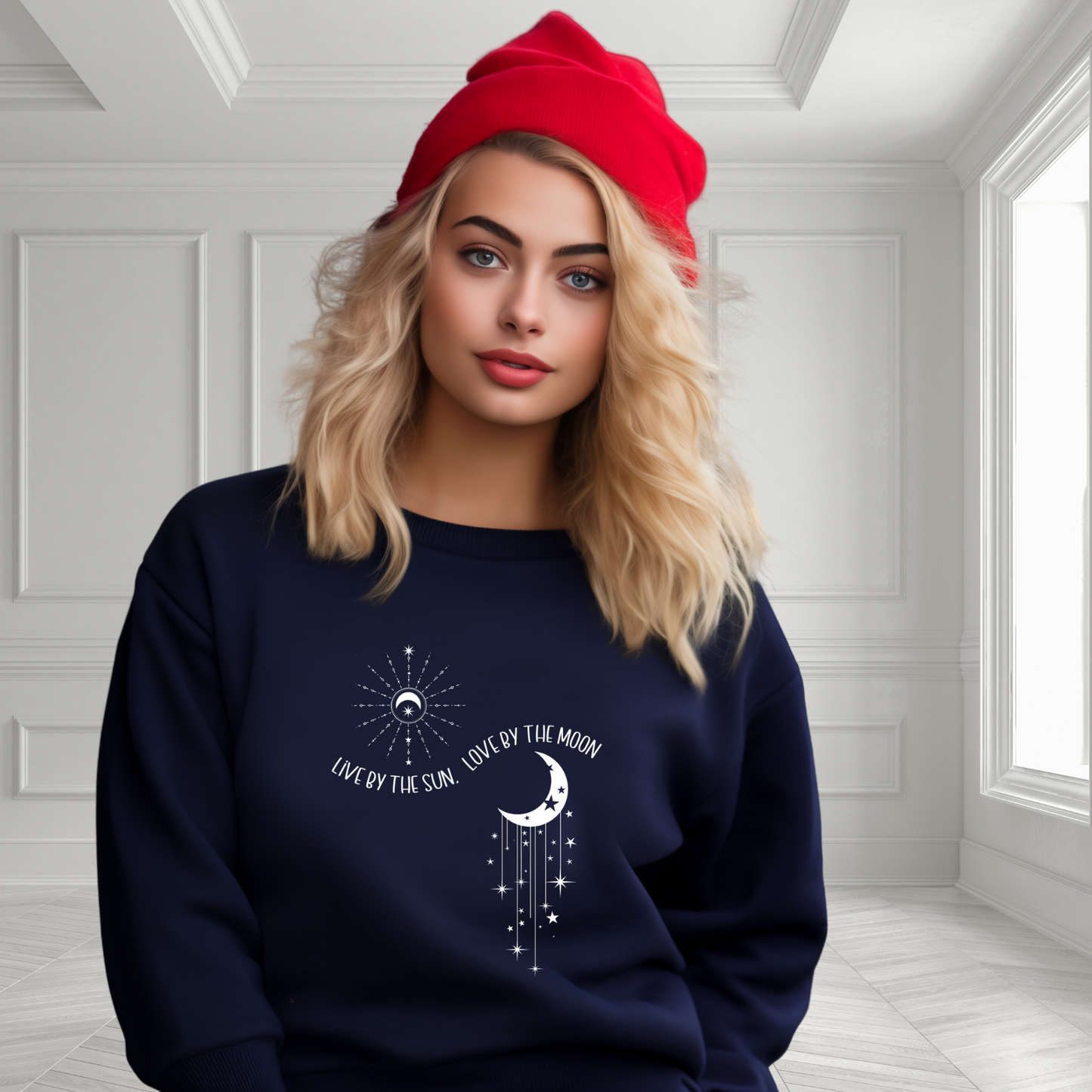 Live By The Sun, Love By The Moon Crewneck Sweatshirt