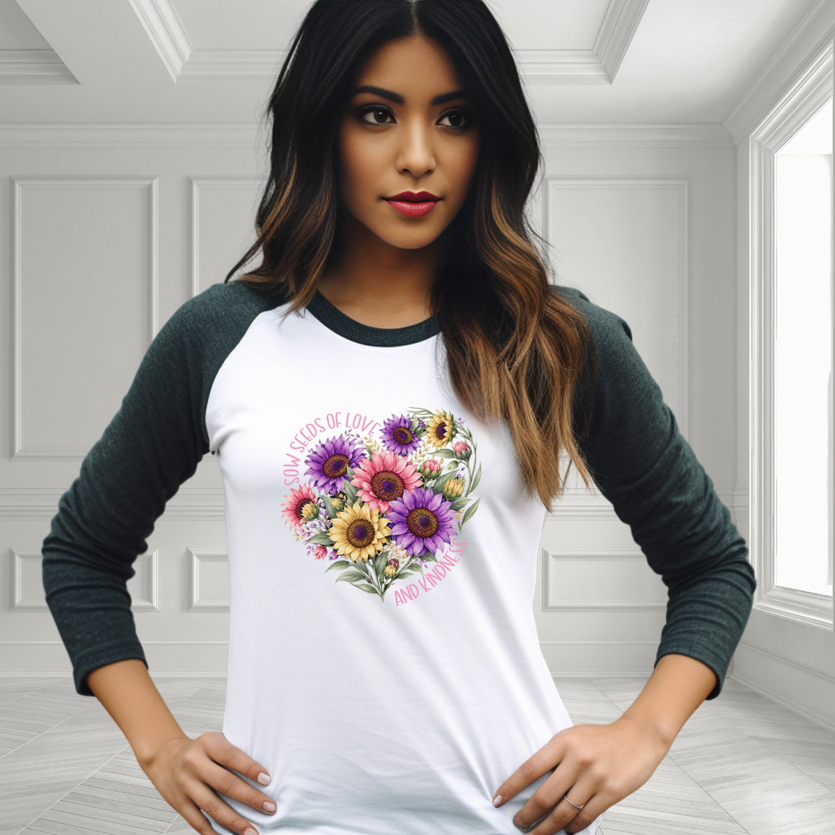Sow Seeds Of Love And Kindness Baseball Tee