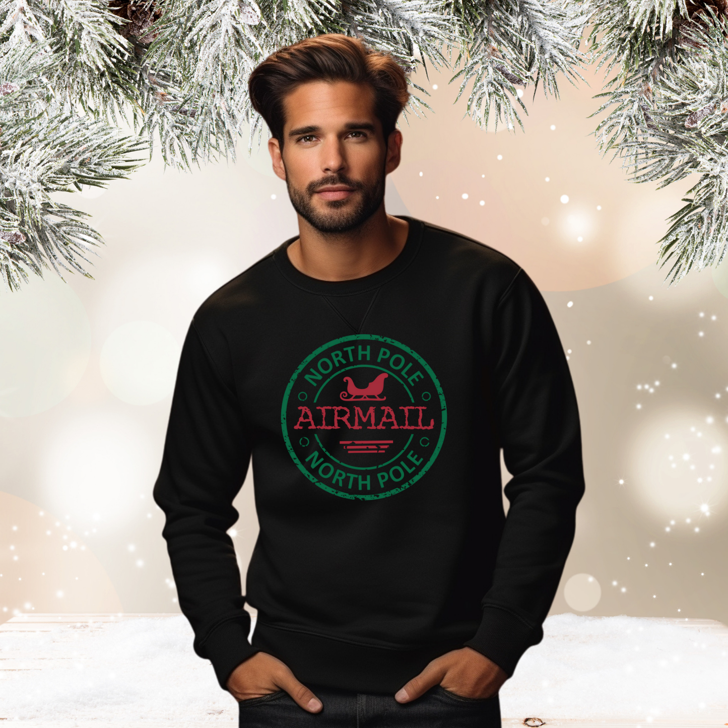 North Pole Airmail Crewneck Sweatshirt