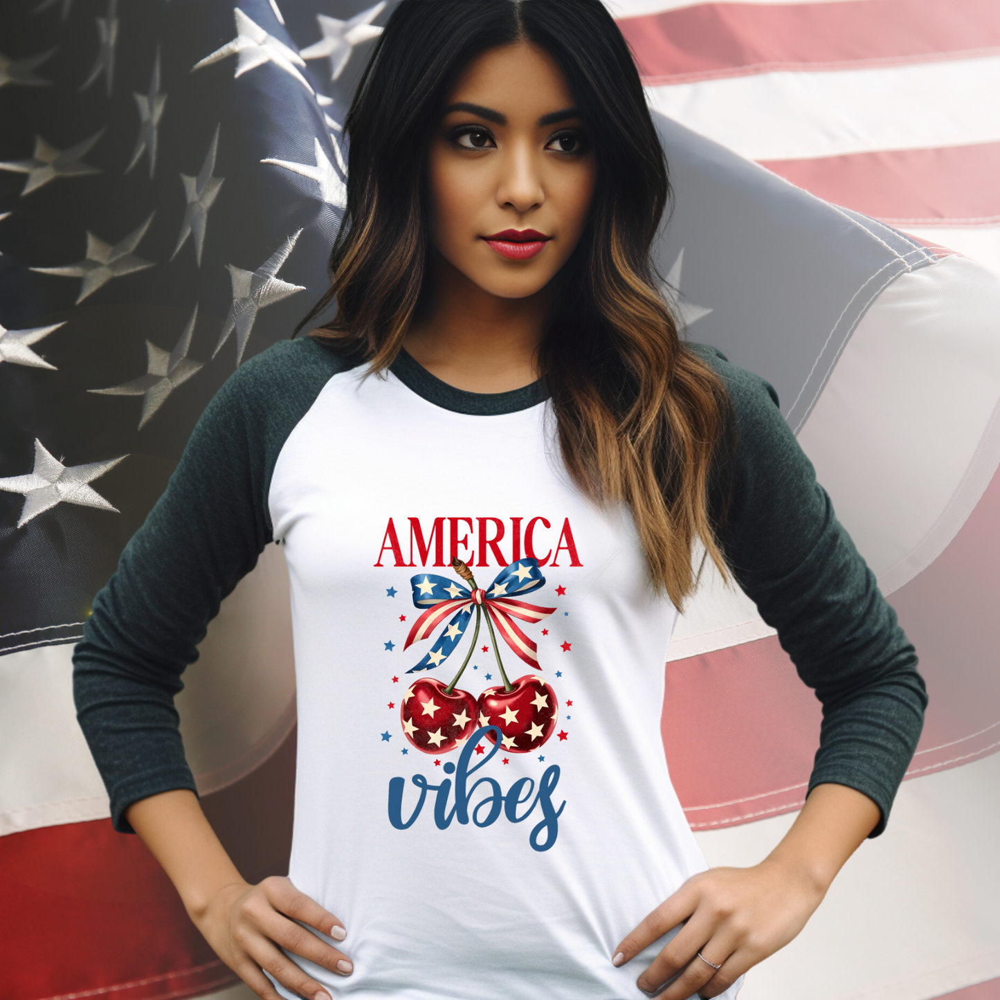 America Vibes Baseball Tee